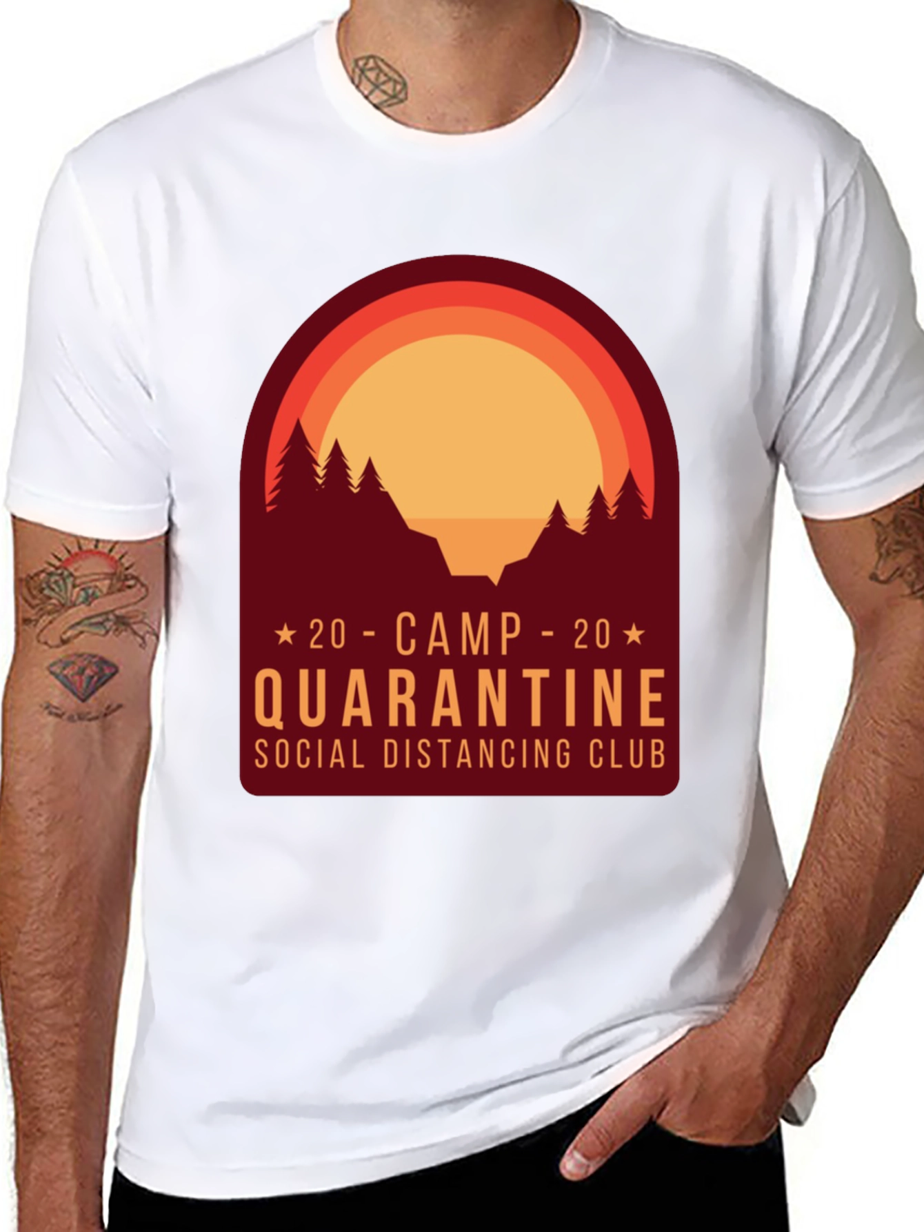 Camp Quarantine Social Distancing Club T-Shirt