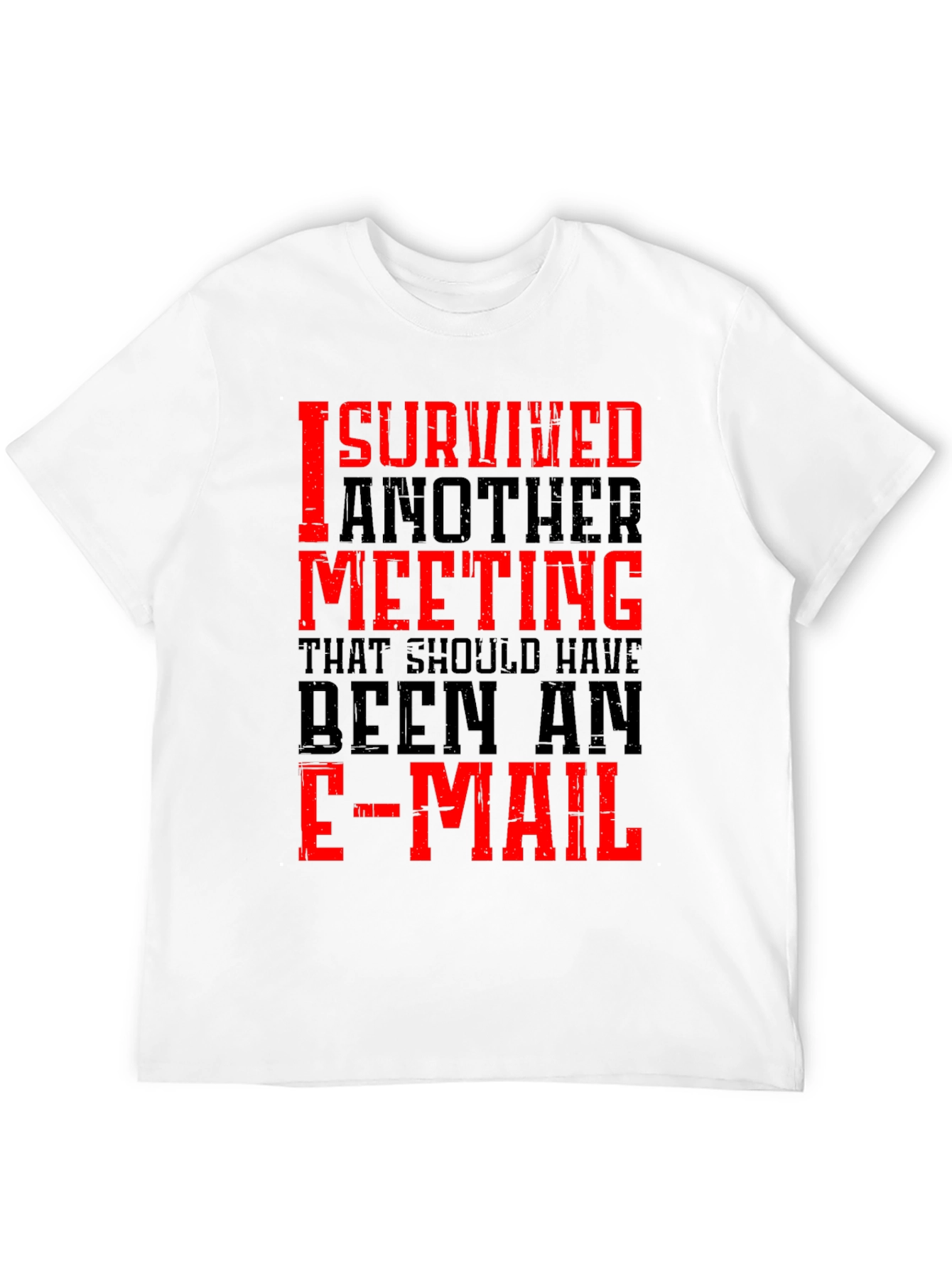 I Survived Another Meeting Black T-Shirt