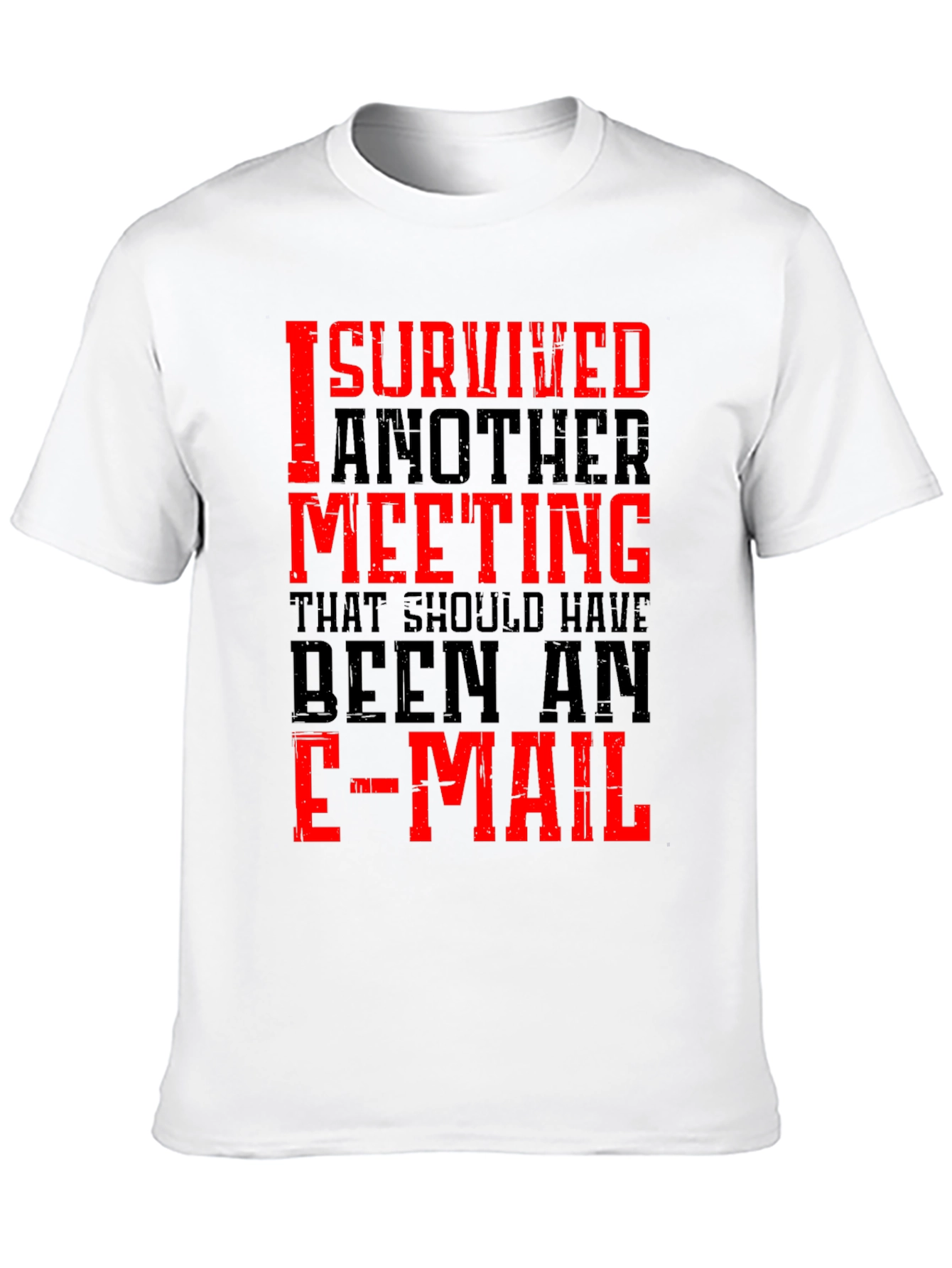 I Survived Another Meeting Black T-Shirt