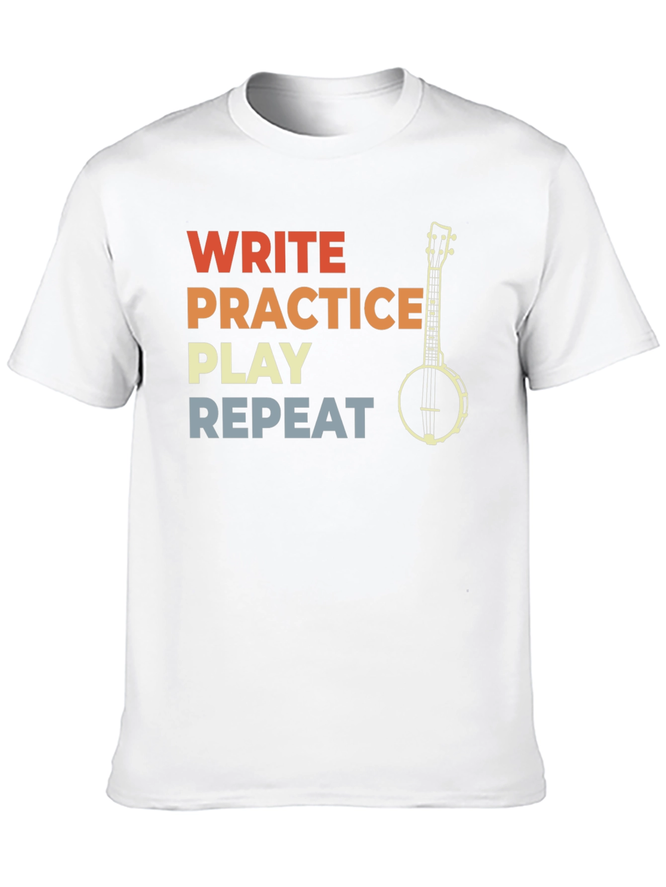 Write Practice Play Repeat Banjo Player T-Shirt