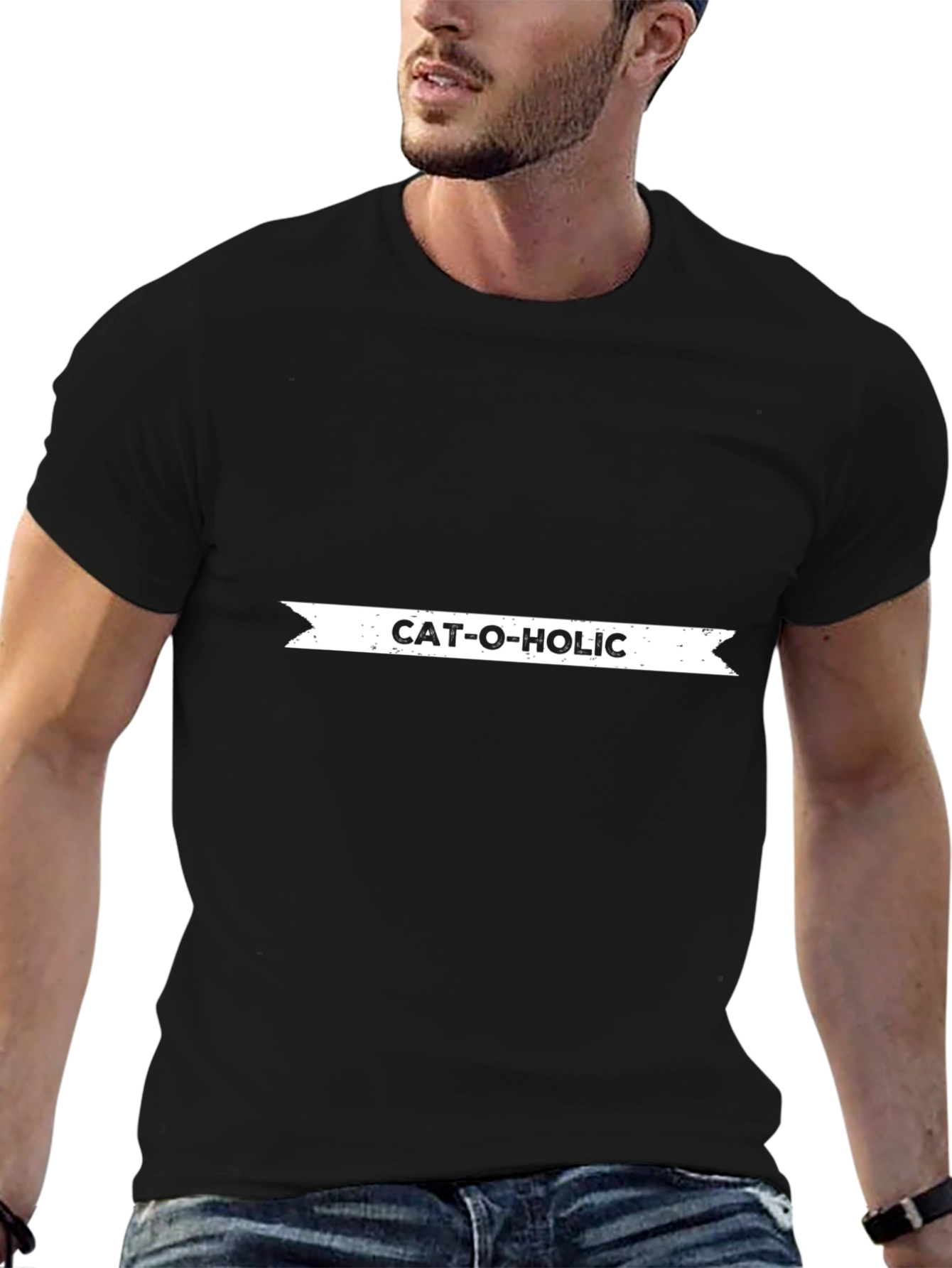 Cat-O-Holic Black T-Shirt