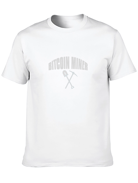 Bitcoin Miner Graphic Tee - Black Cotton T-Shirt