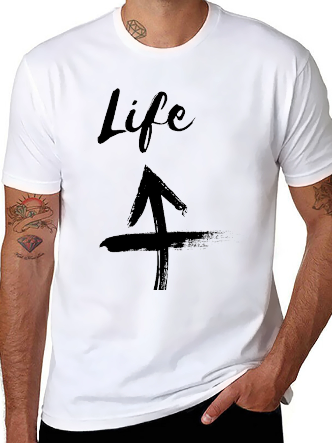 Life Arrow Graphic Tee - Black