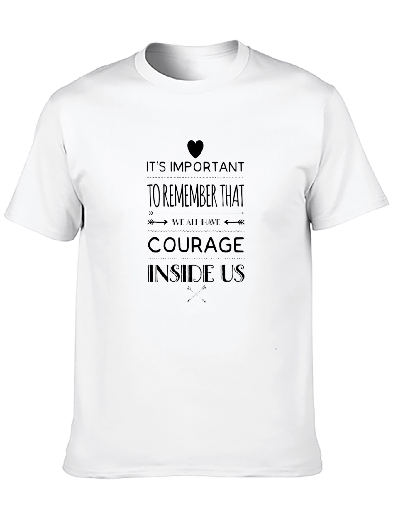 Courage Inside Us Graphic T-Shirt - Black