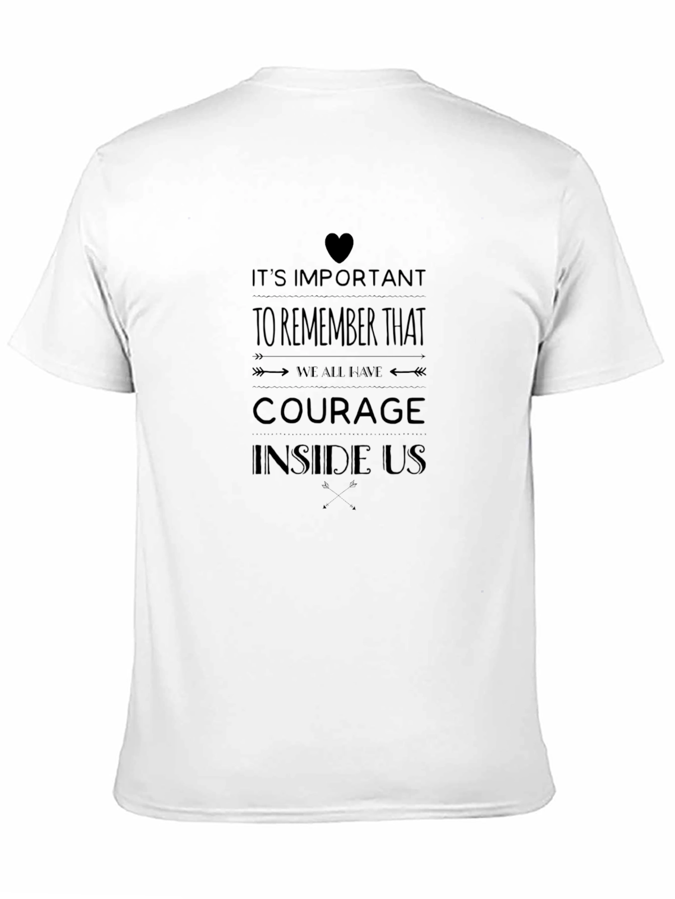 Courage Inside Us Graphic T-Shirt - Black