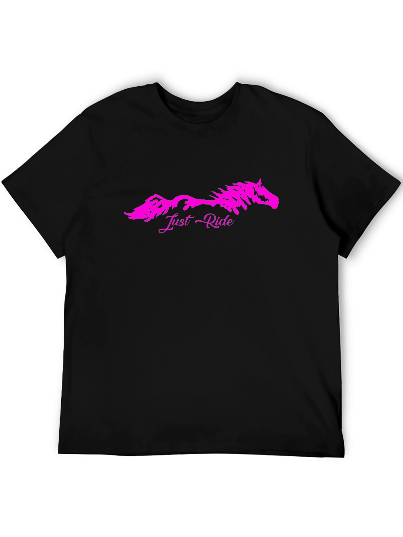 Just Ride Horse Graphic T-Shirt - Black