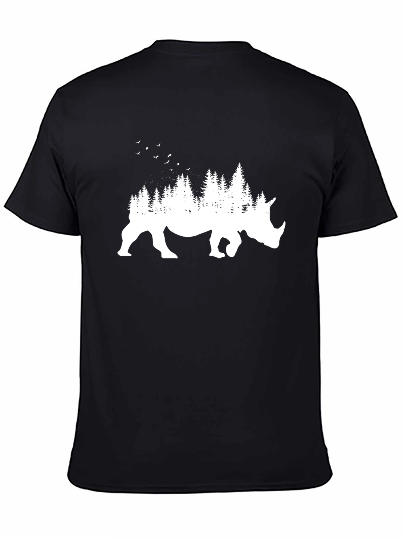 Rhino Forest Graphic Tee - Nature Inspired T-Shirt
