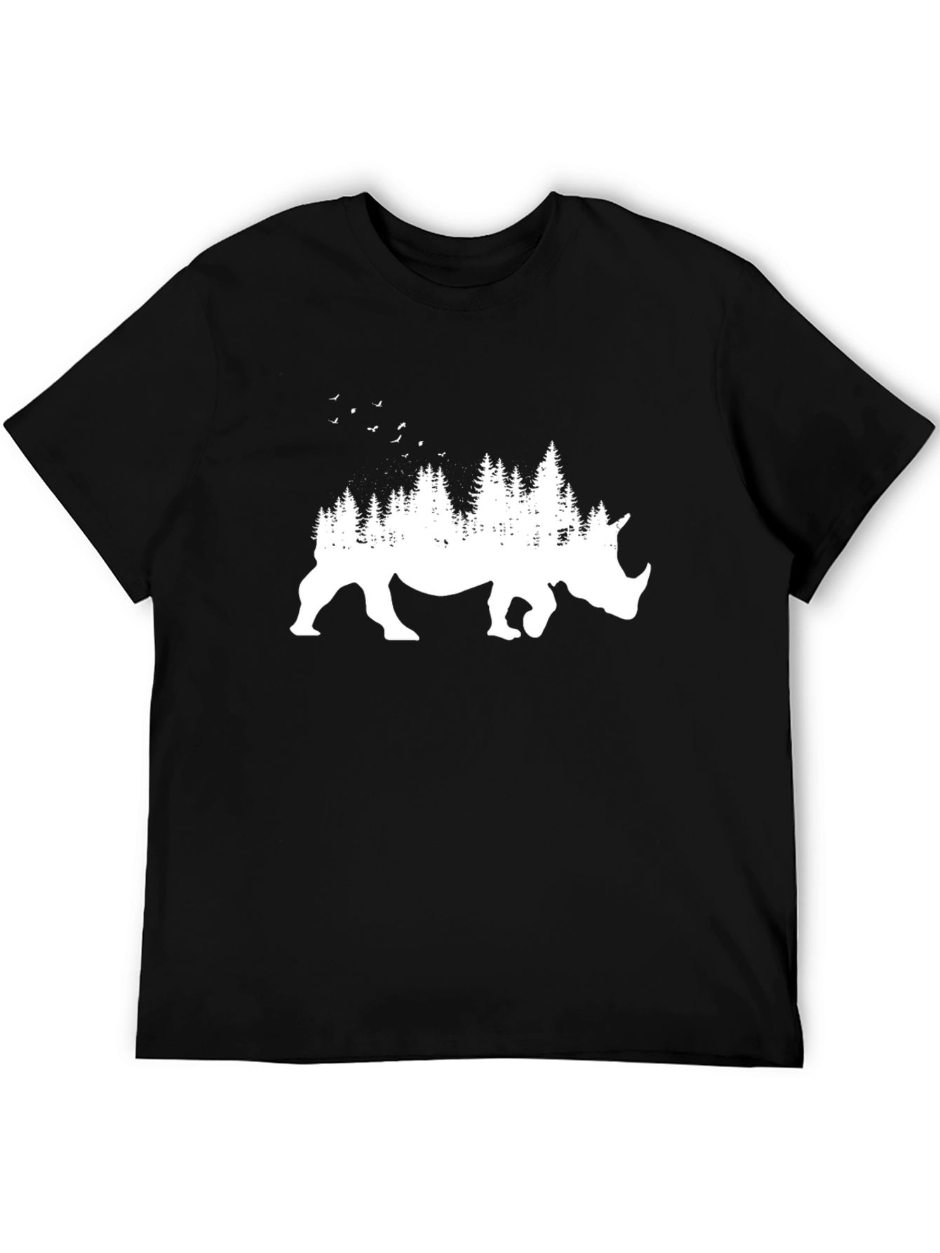 Rhino Forest Graphic Tee - Nature Inspired T-Shirt