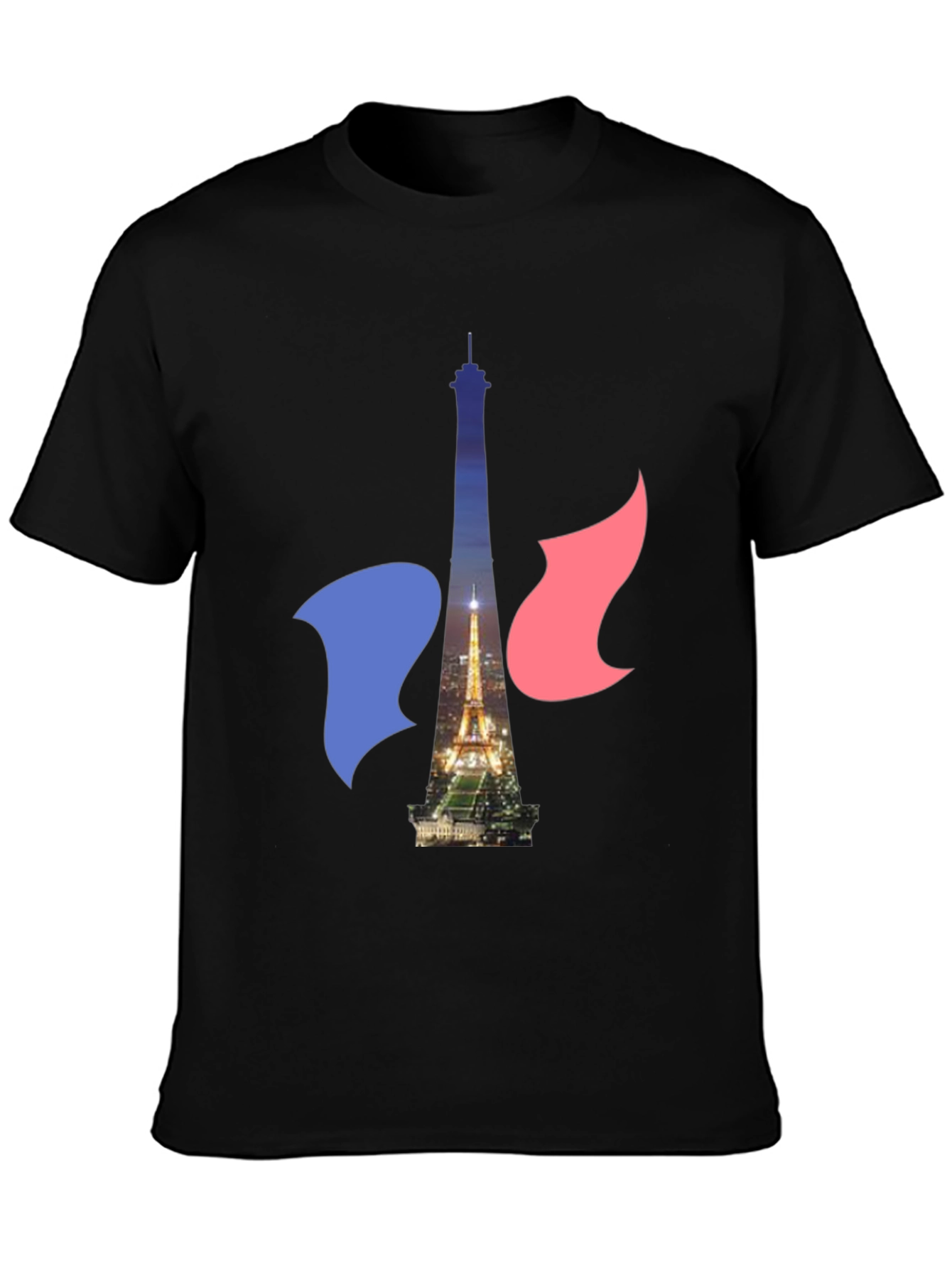 Paris Eiffel Tower Graphic Tee - French Flag