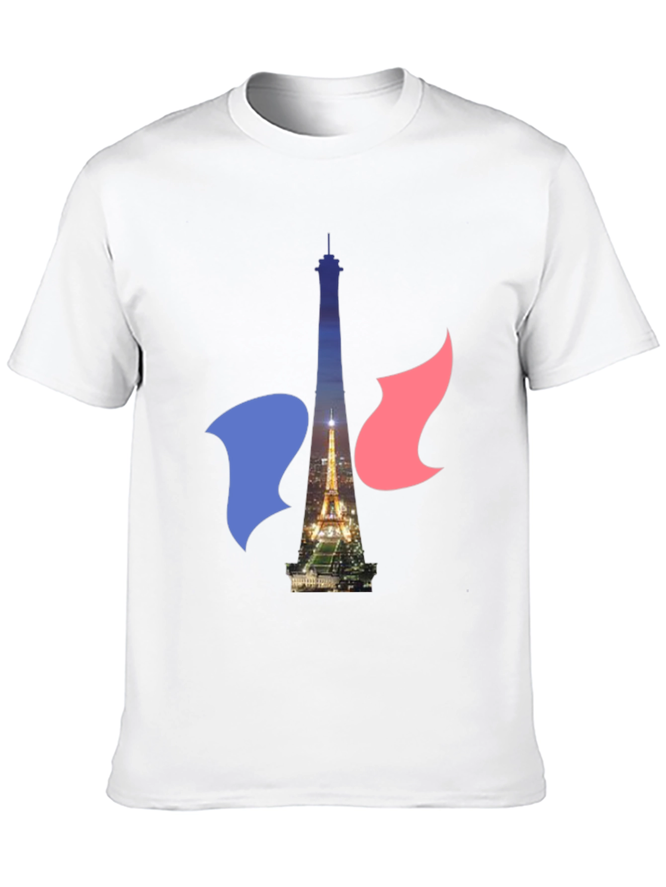 Paris Eiffel Tower Graphic Tee - French Flag