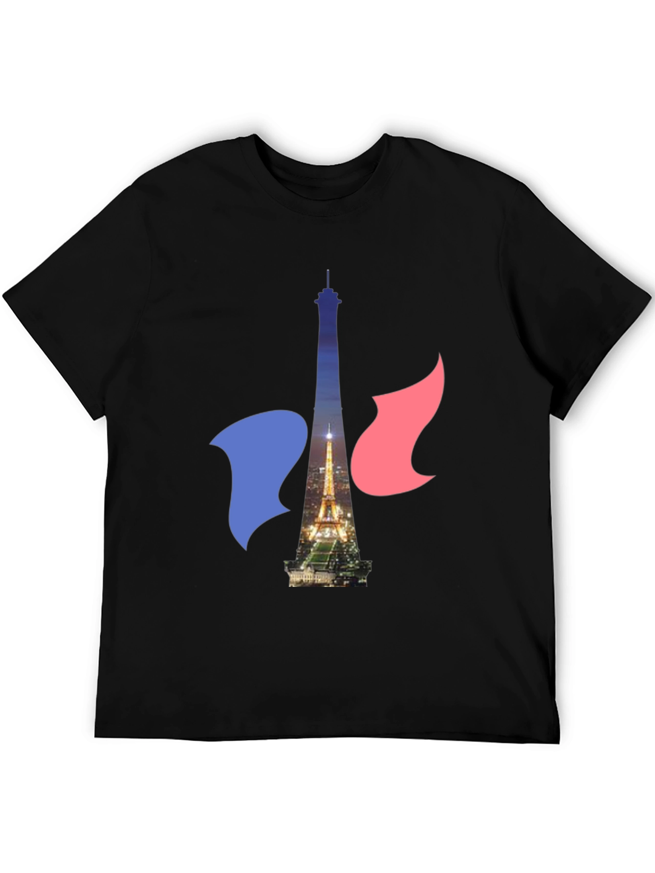 Paris Eiffel Tower Graphic Tee - French Flag