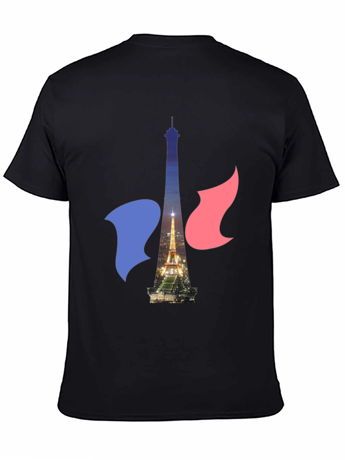 Paris Eiffel Tower Graphic Tee - French Flag