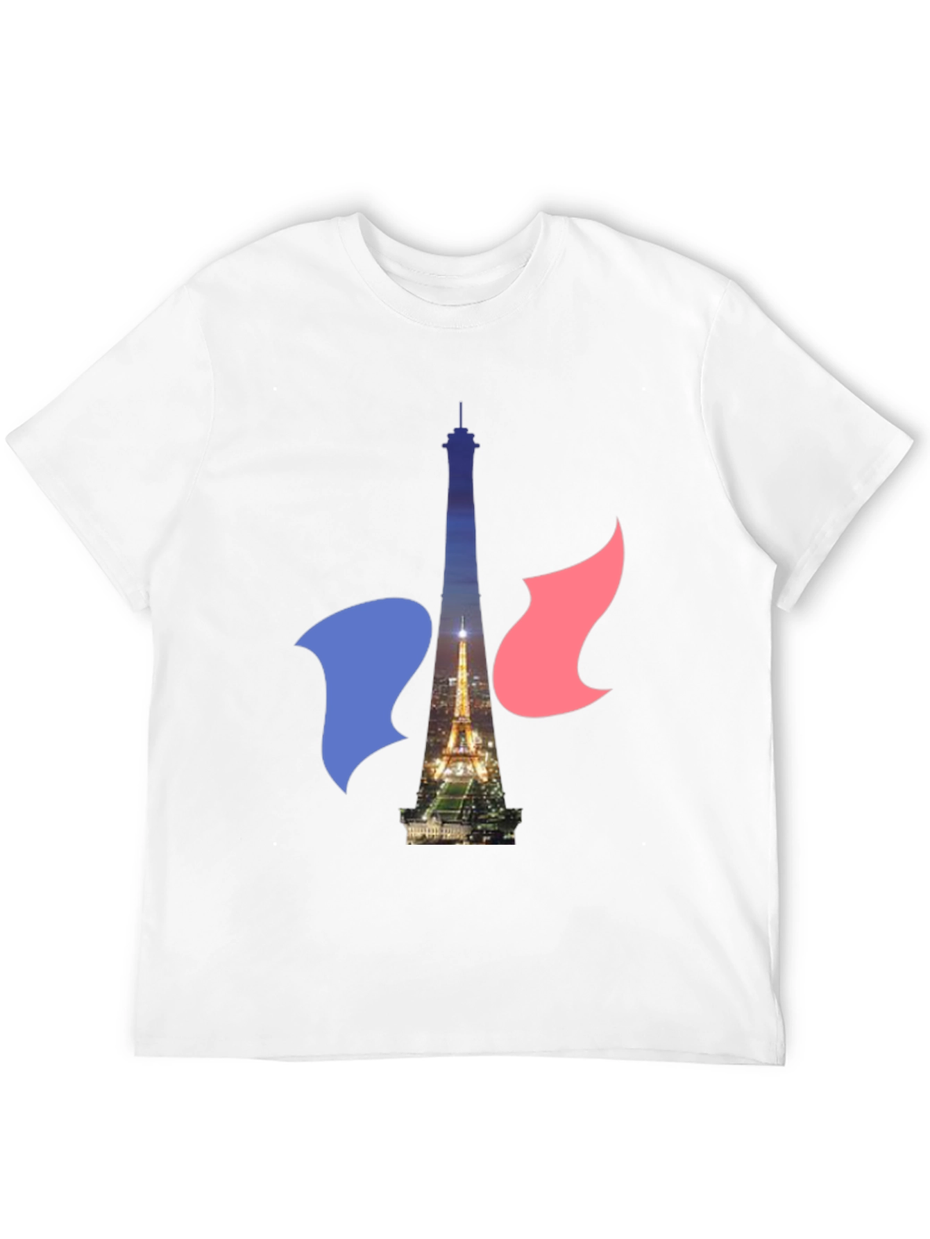 Paris Eiffel Tower Graphic Tee - French Flag