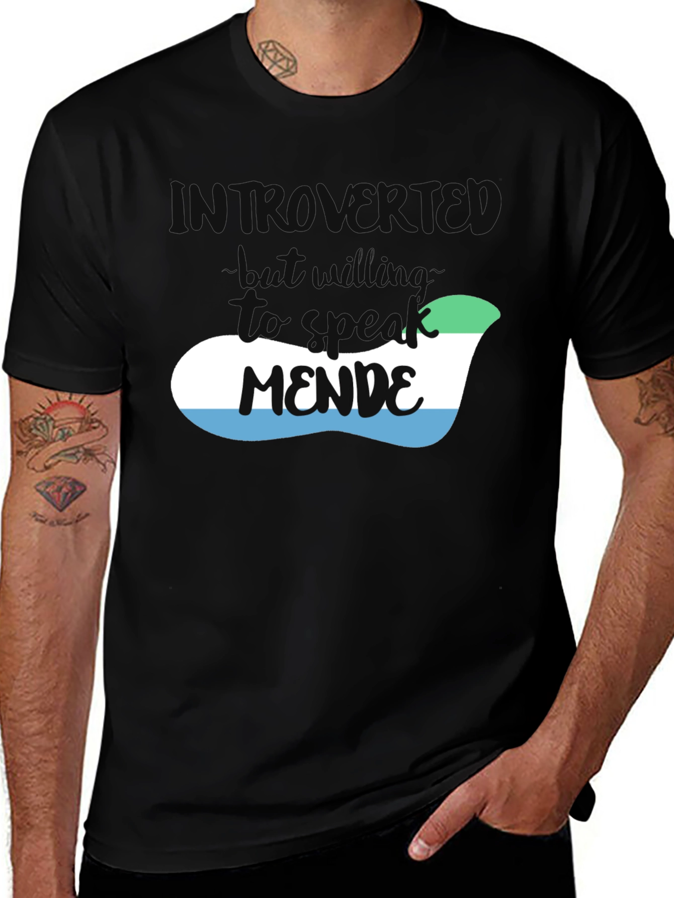 Introvert Mende Sierra Leone Flag T-Shirt