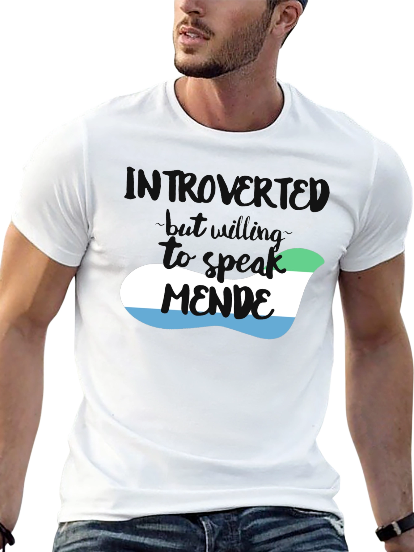 Introvert Mende Sierra Leone Flag T-Shirt