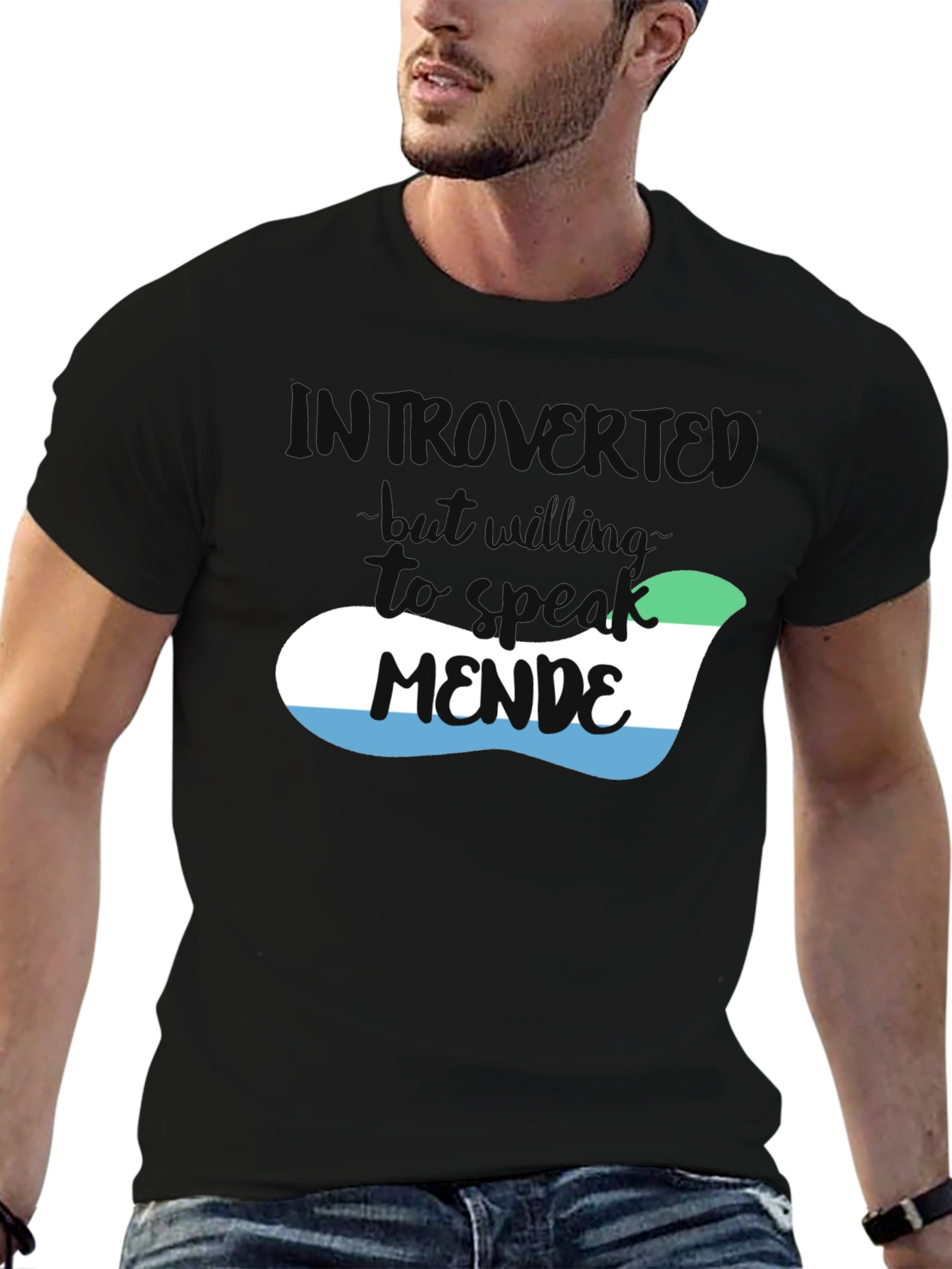 Introvert Mende Sierra Leone Flag T-Shirt