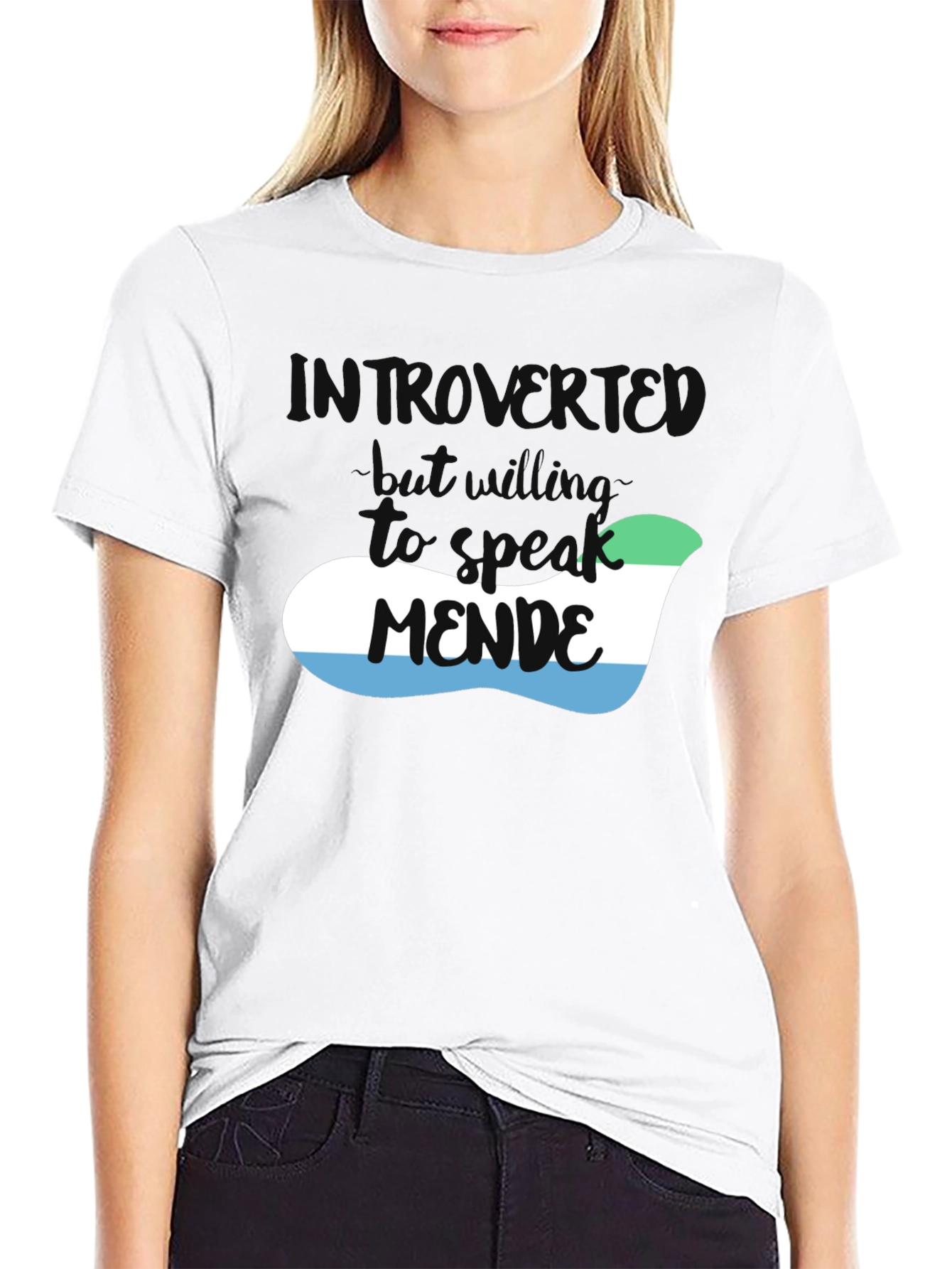 Introvert Mende Sierra Leone Flag T-Shirt