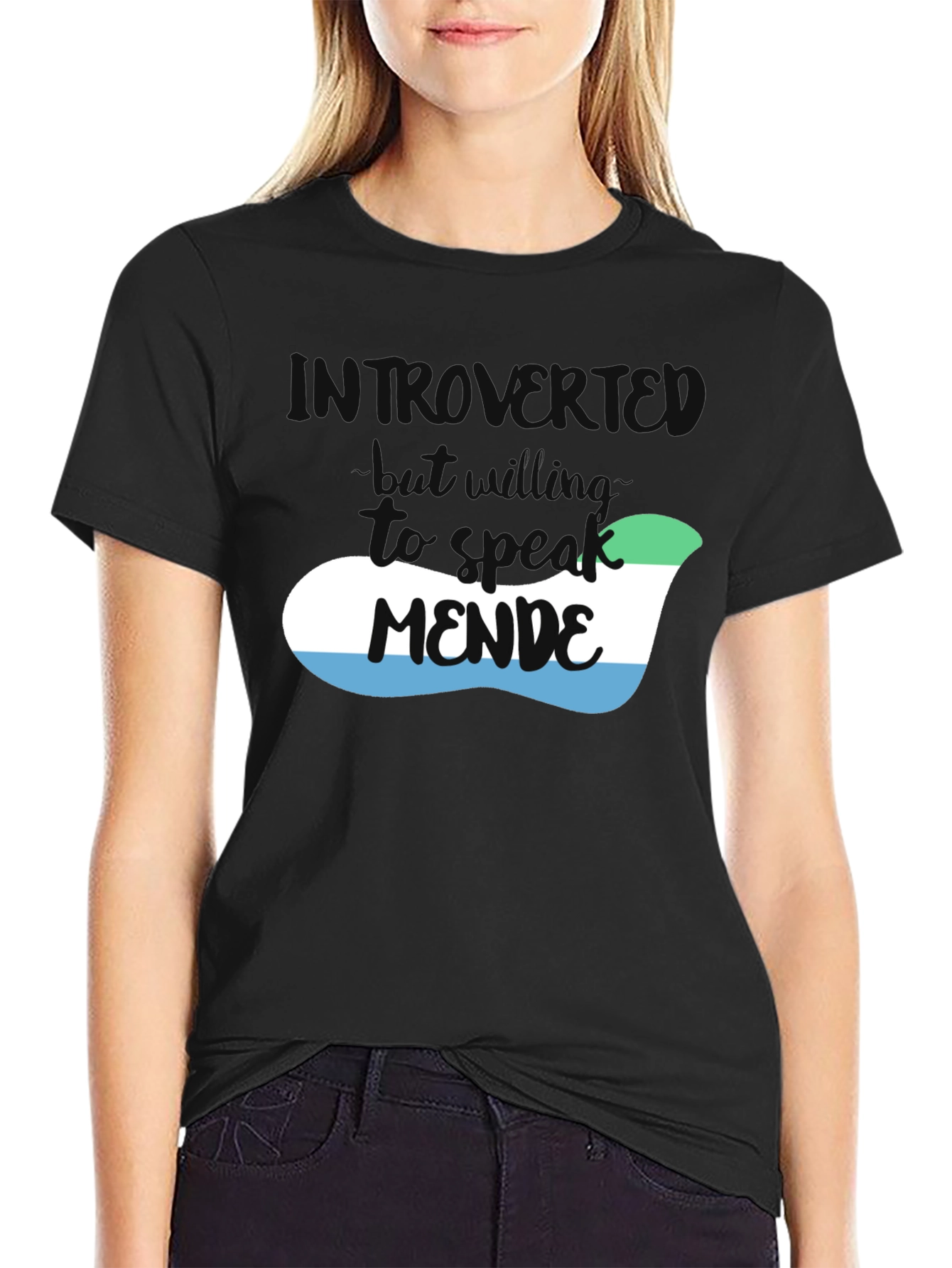 Introvert Mende Sierra Leone Flag T-Shirt