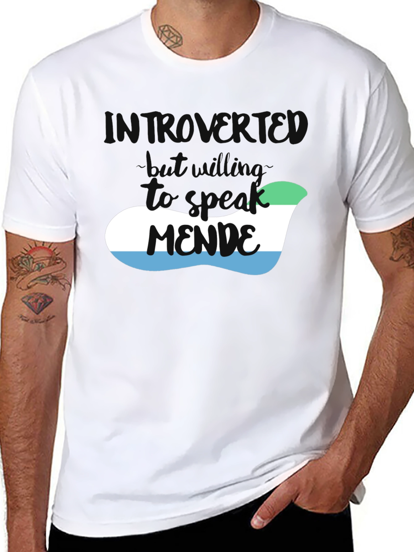 Introvert Mende Sierra Leone Flag T-Shirt
