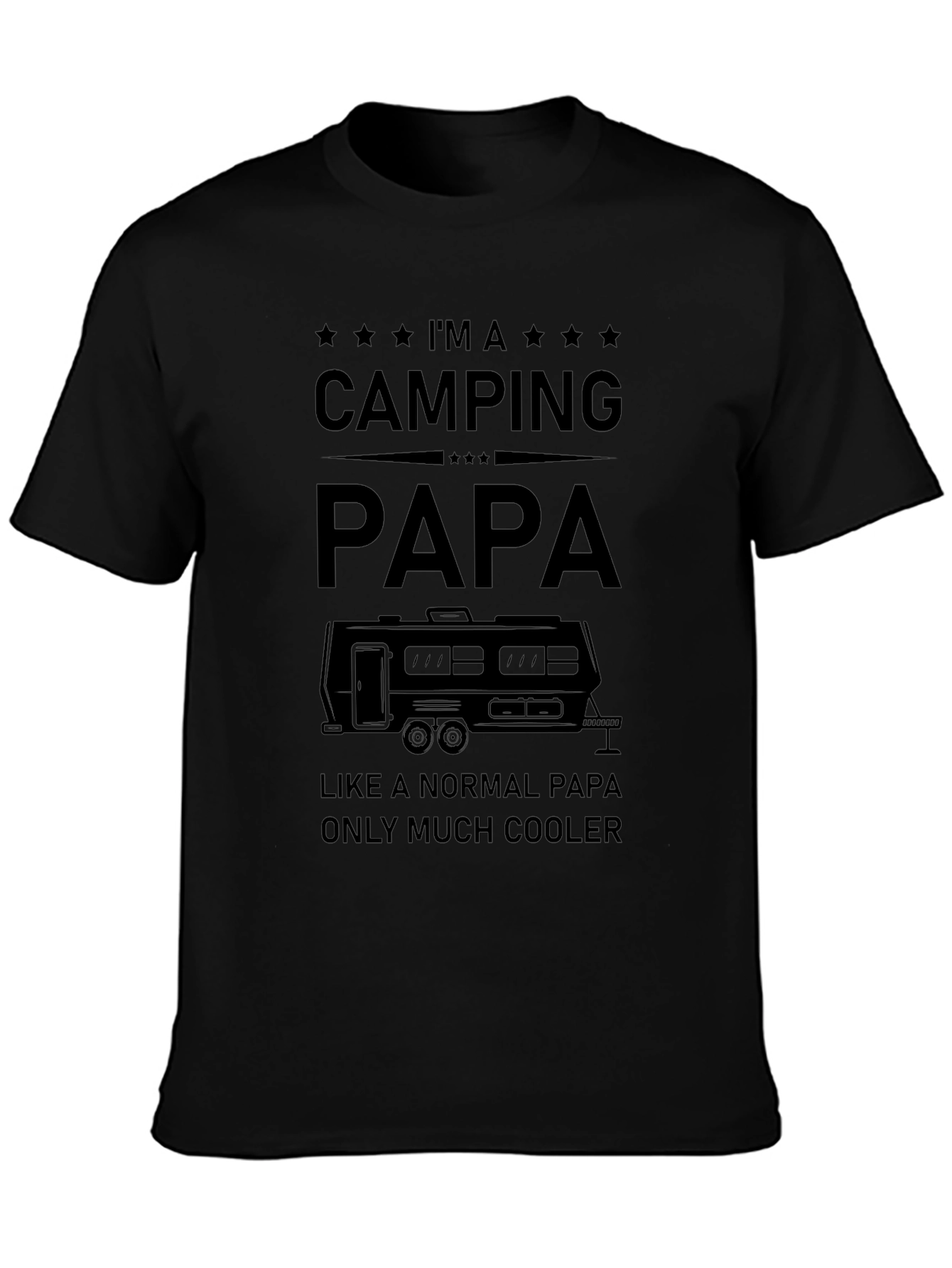 Camping Papa Graphic Tee - Cool Dad Shirt