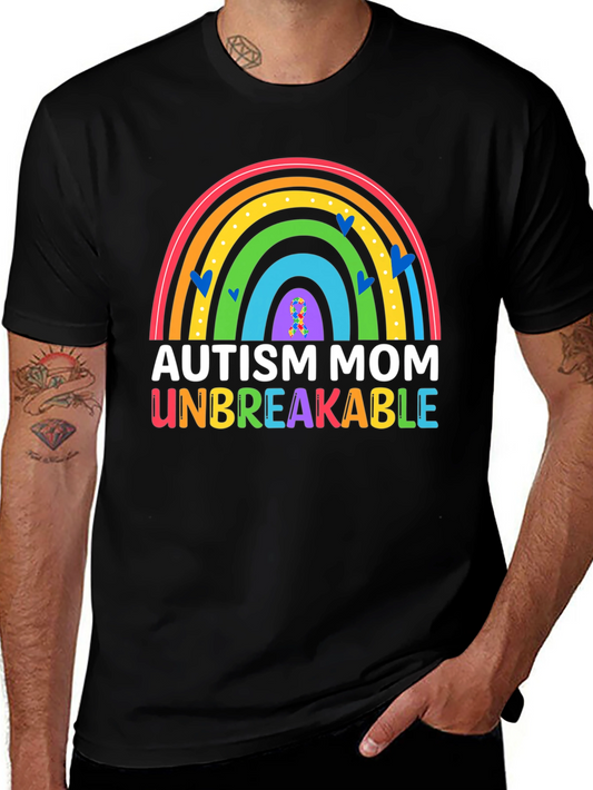Autism Mom Unbreakable Rainbow T-Shirt