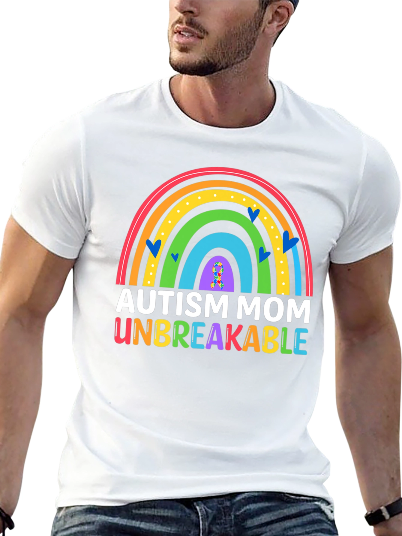 Autism Mom Unbreakable Rainbow T-Shirt