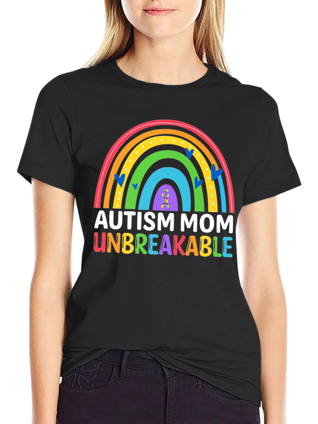 Autism Mom Unbreakable Rainbow T-Shirt
