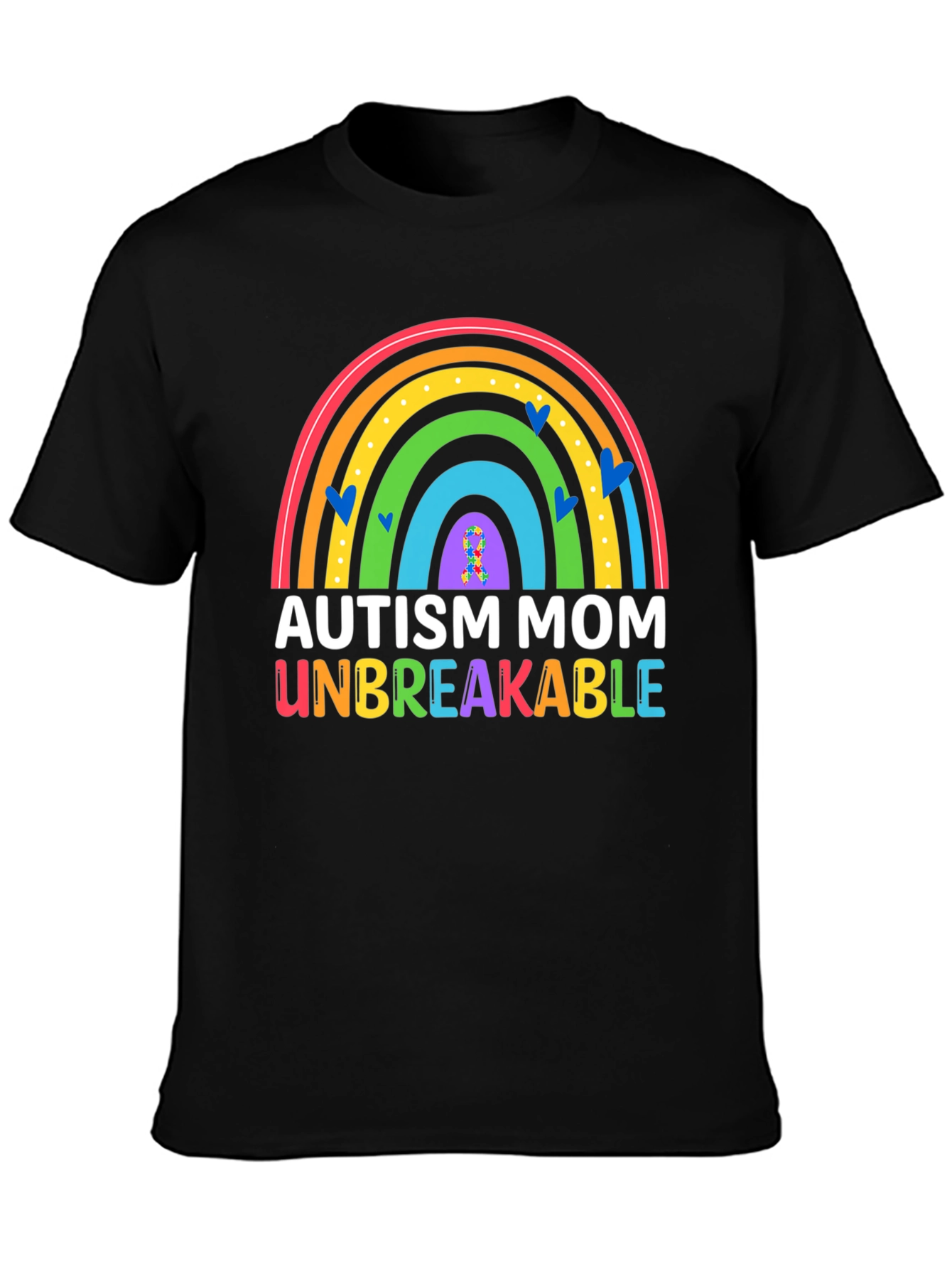 Autism Mom Unbreakable Rainbow T-Shirt