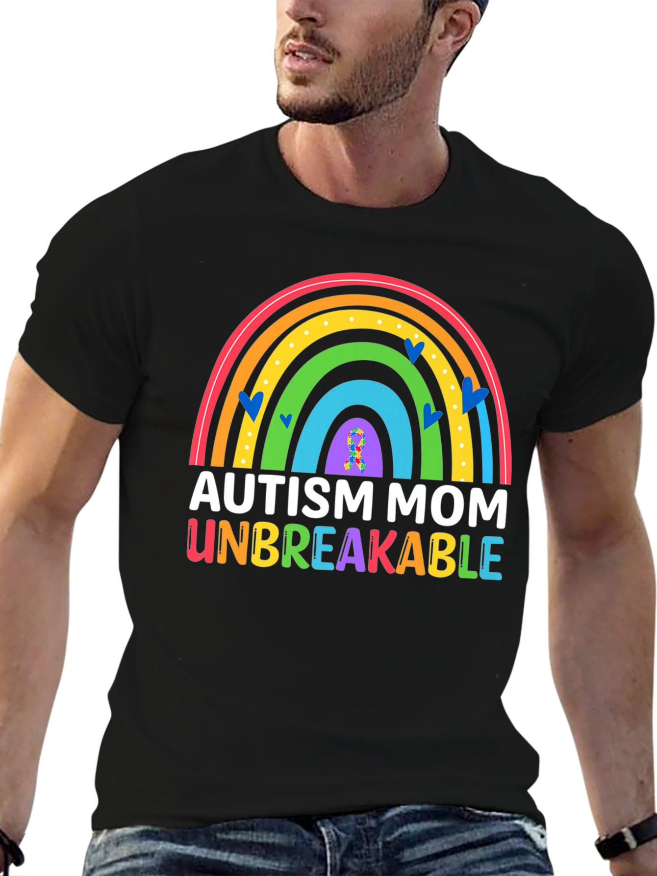 Autism Mom Unbreakable Rainbow T-Shirt