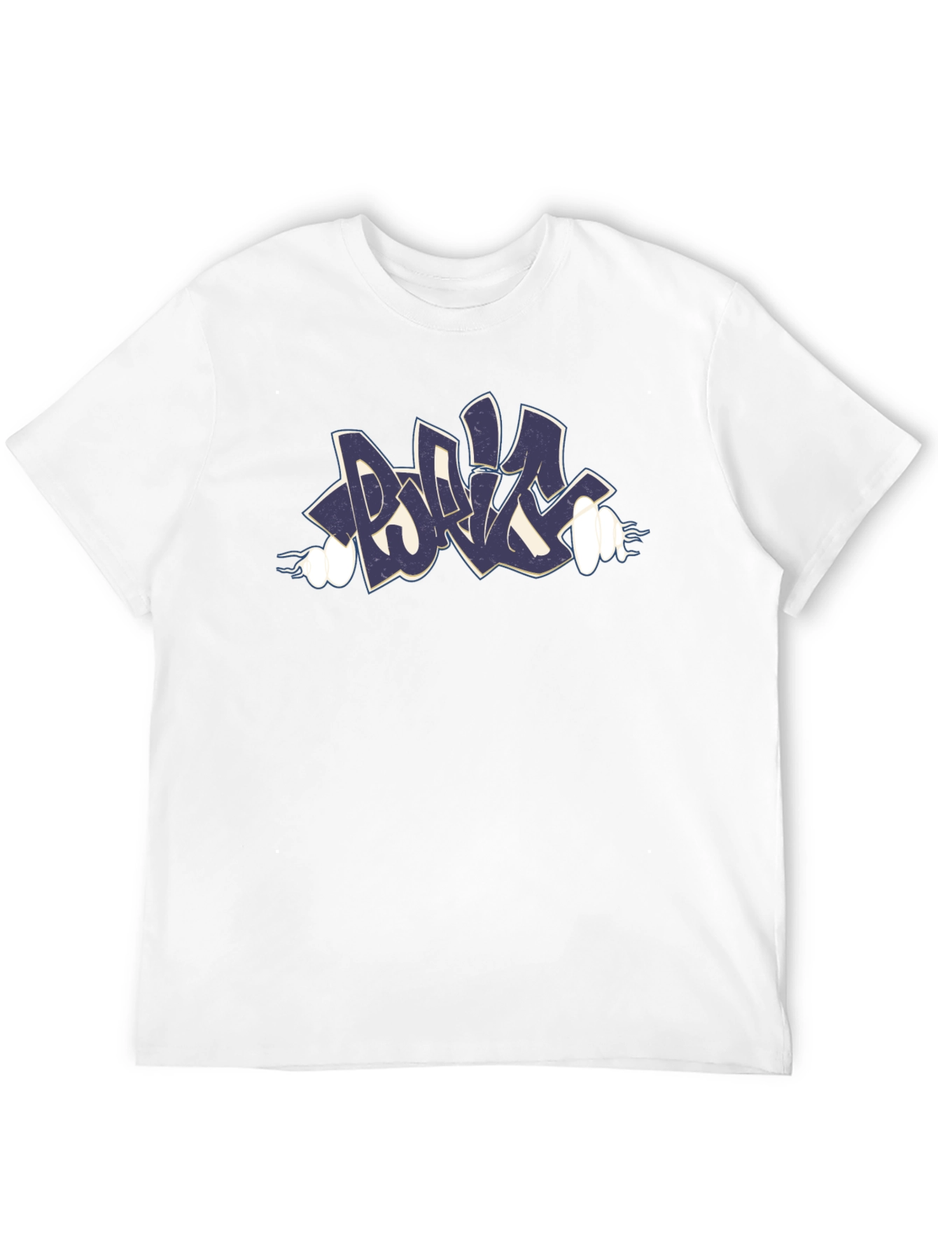 Graffiti Style Graphic Tee - Black