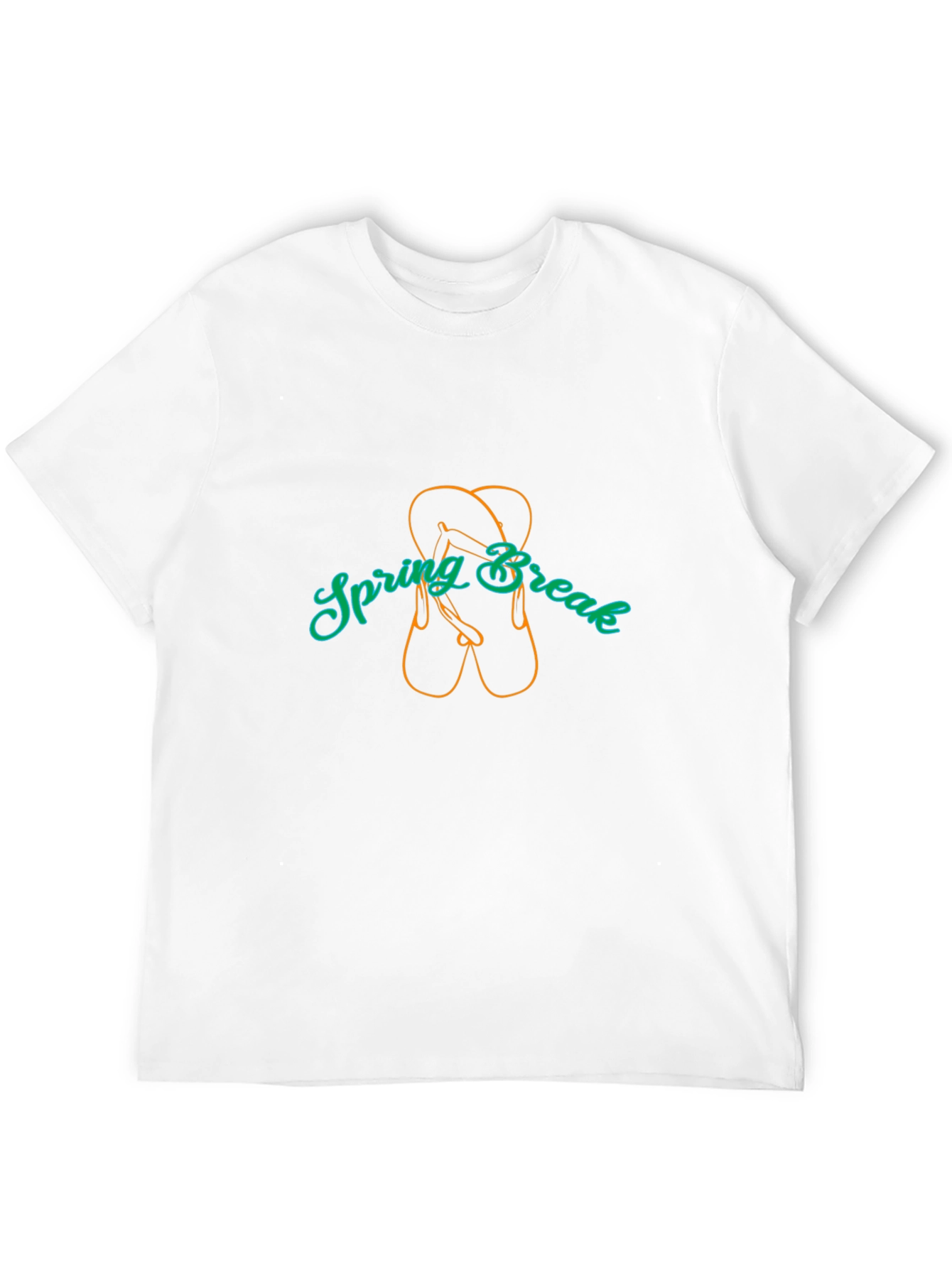 Spring Break Flip Flop Graphic Tee - Black