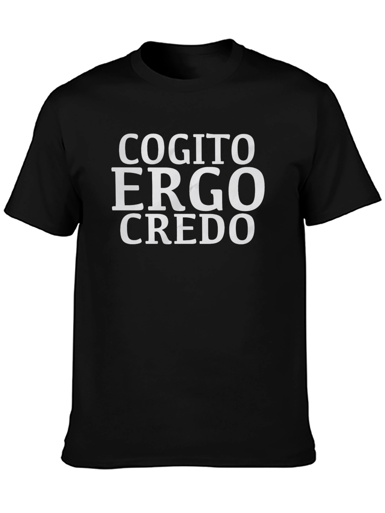 Cogito Ergo Credo T-Shirt - Black Cotton Tee