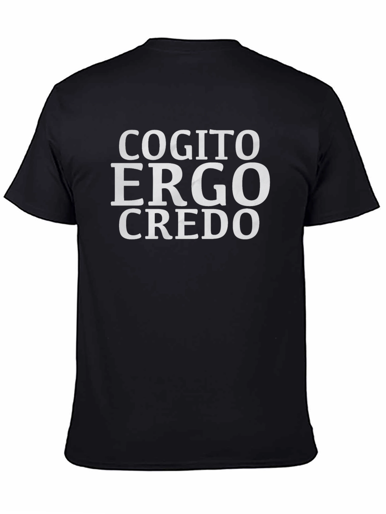 Cogito Ergo Credo T-Shirt - Black Cotton Tee