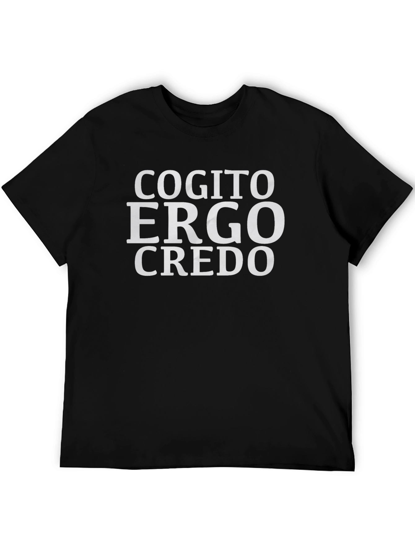 Cogito Ergo Credo T-Shirt - Black Cotton Tee