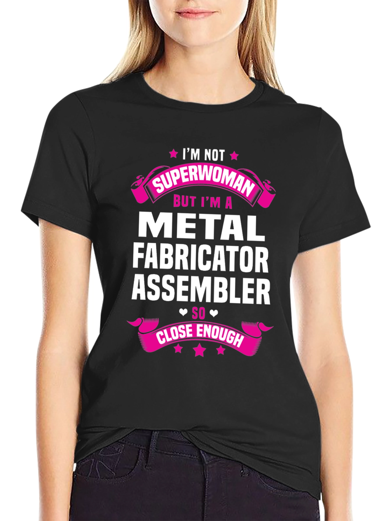 Metal Fabricator Assembler T-Shirt Funny Superwoman