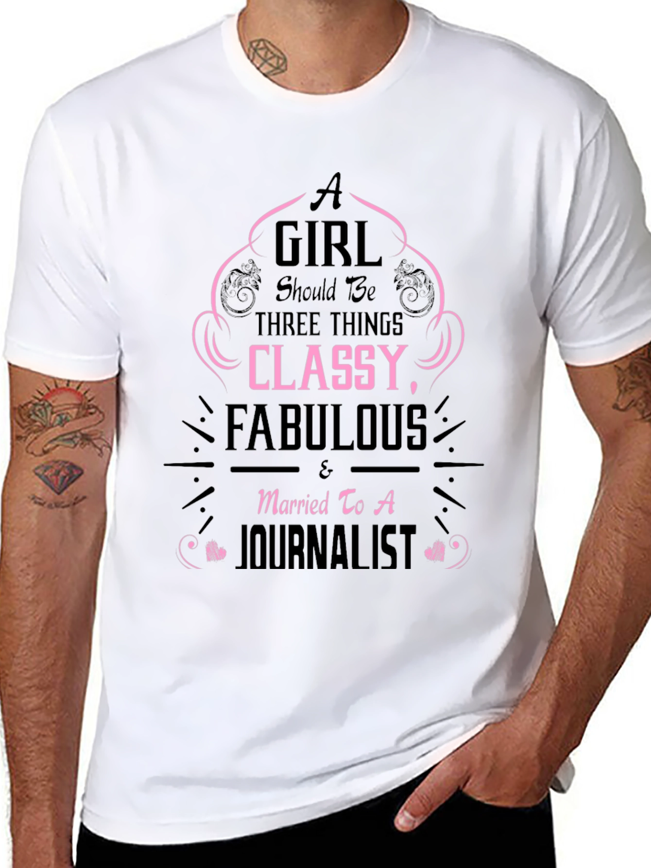 Classy & Fabulous Journalist Wife T-Shirt