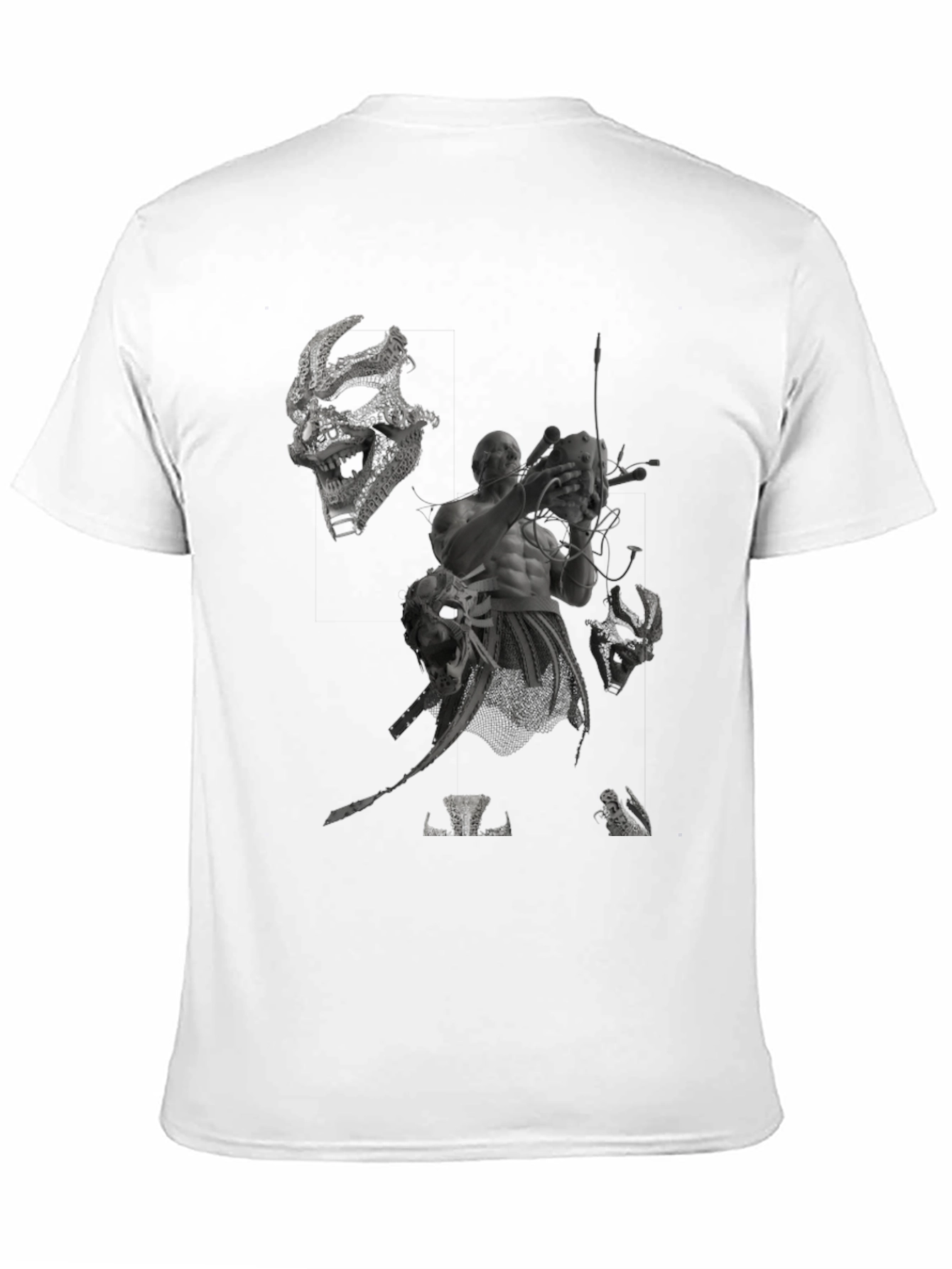 Mens Black Graphic Print Tee
