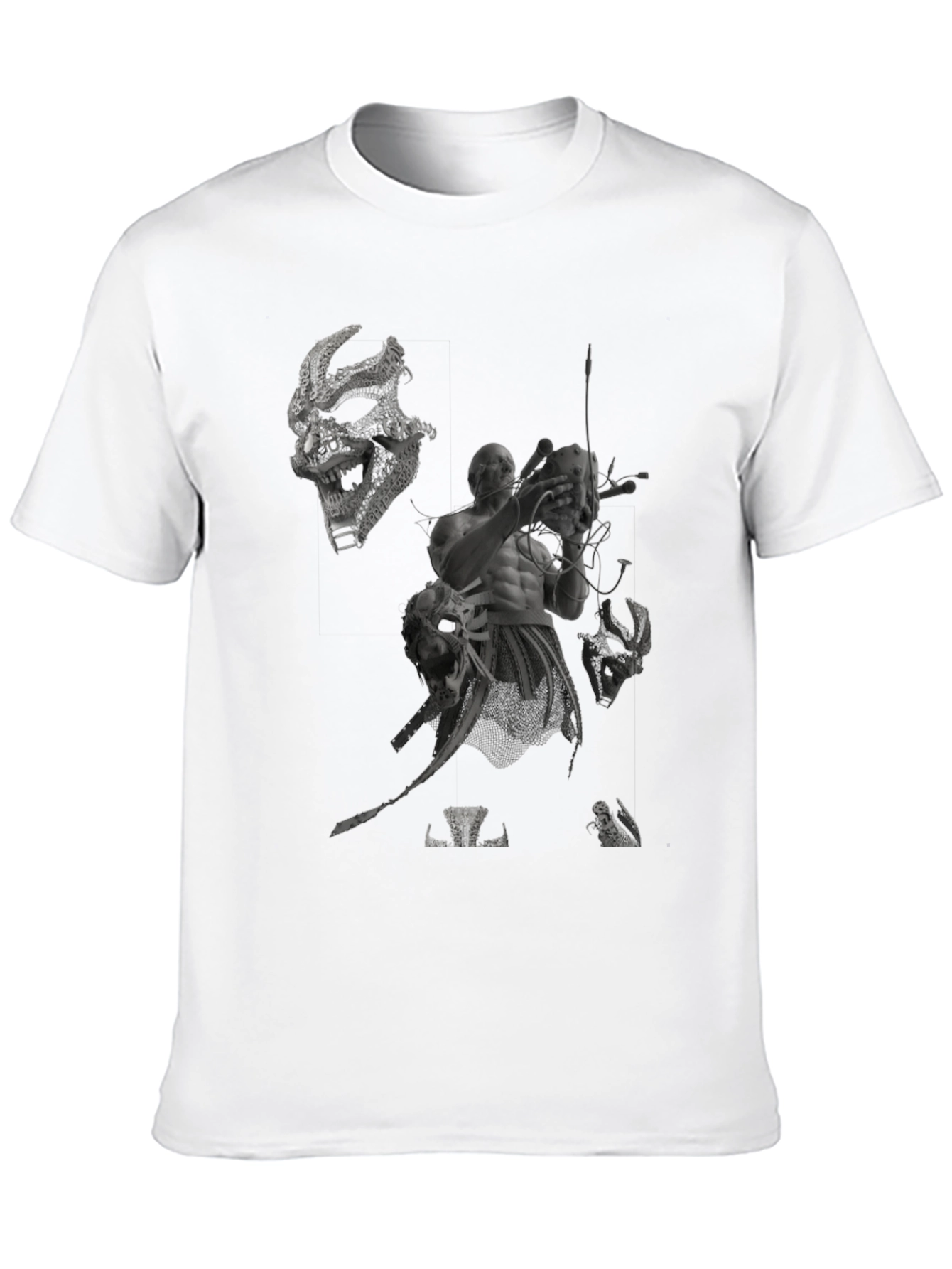 Mens Black Graphic Print Tee