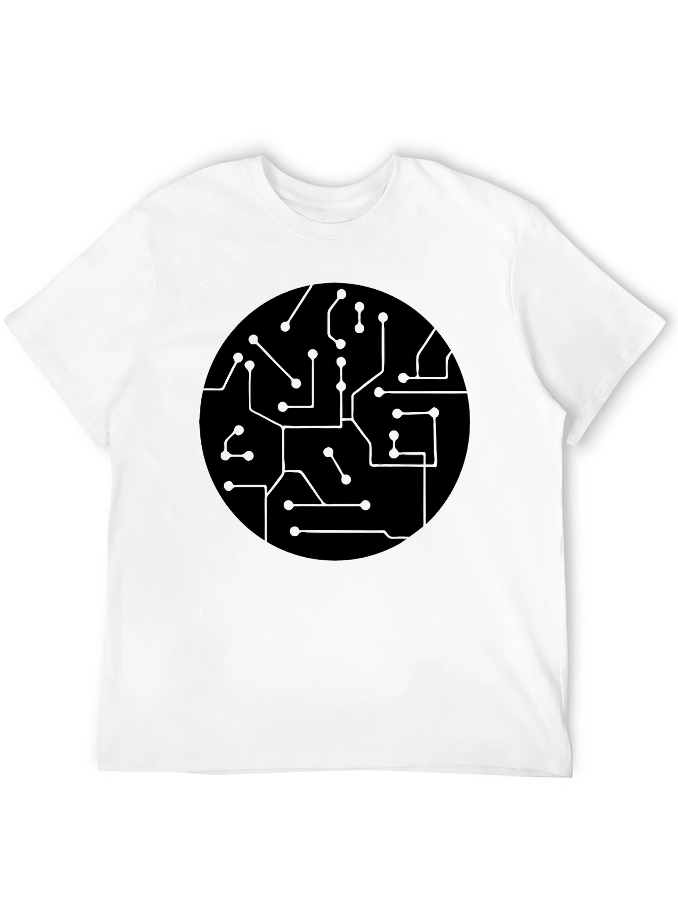 Circuit Board Graphic Black T-Shirt