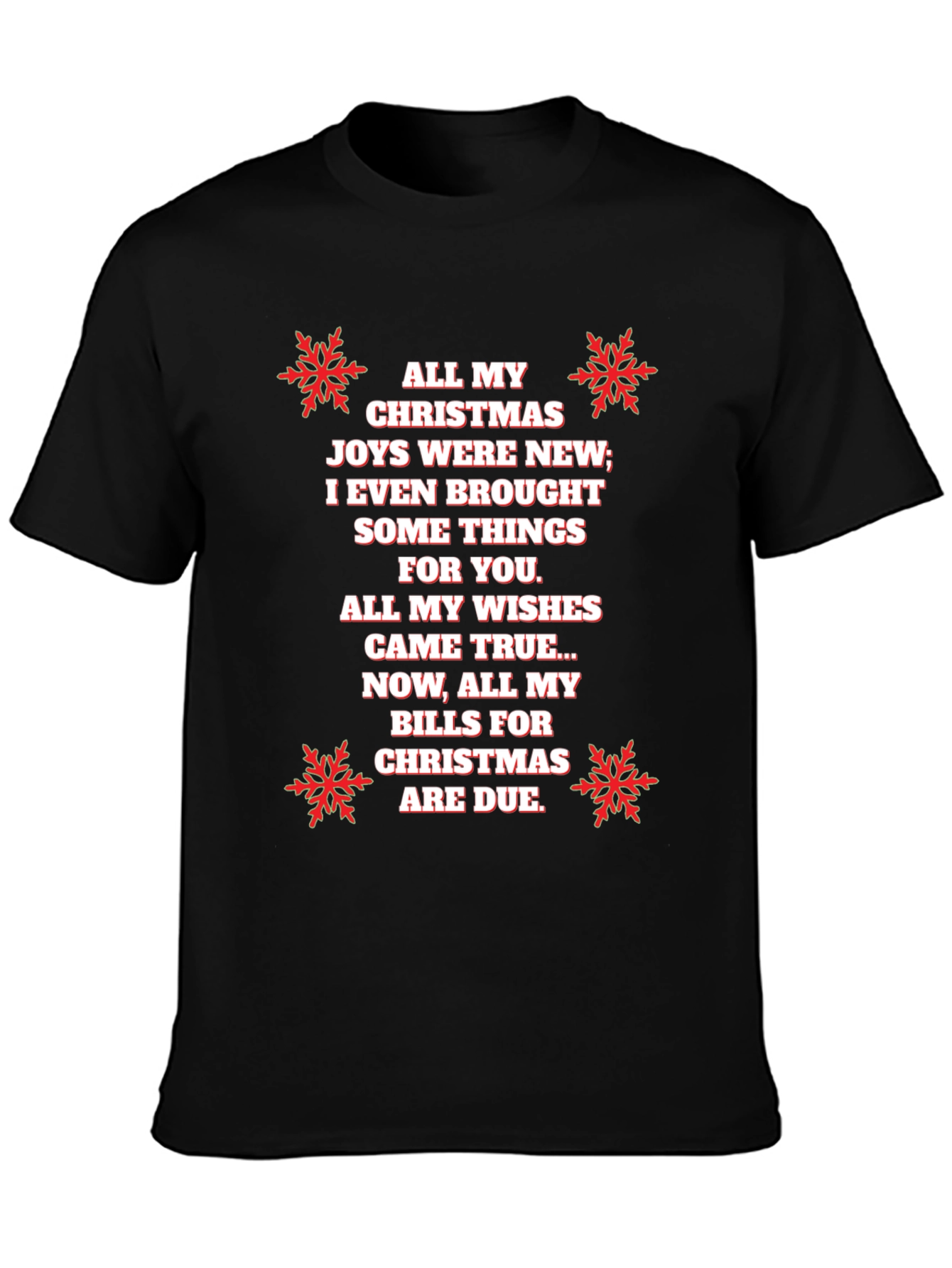 Funny Christmas Bills T-Shirt - Holiday Humor Tee