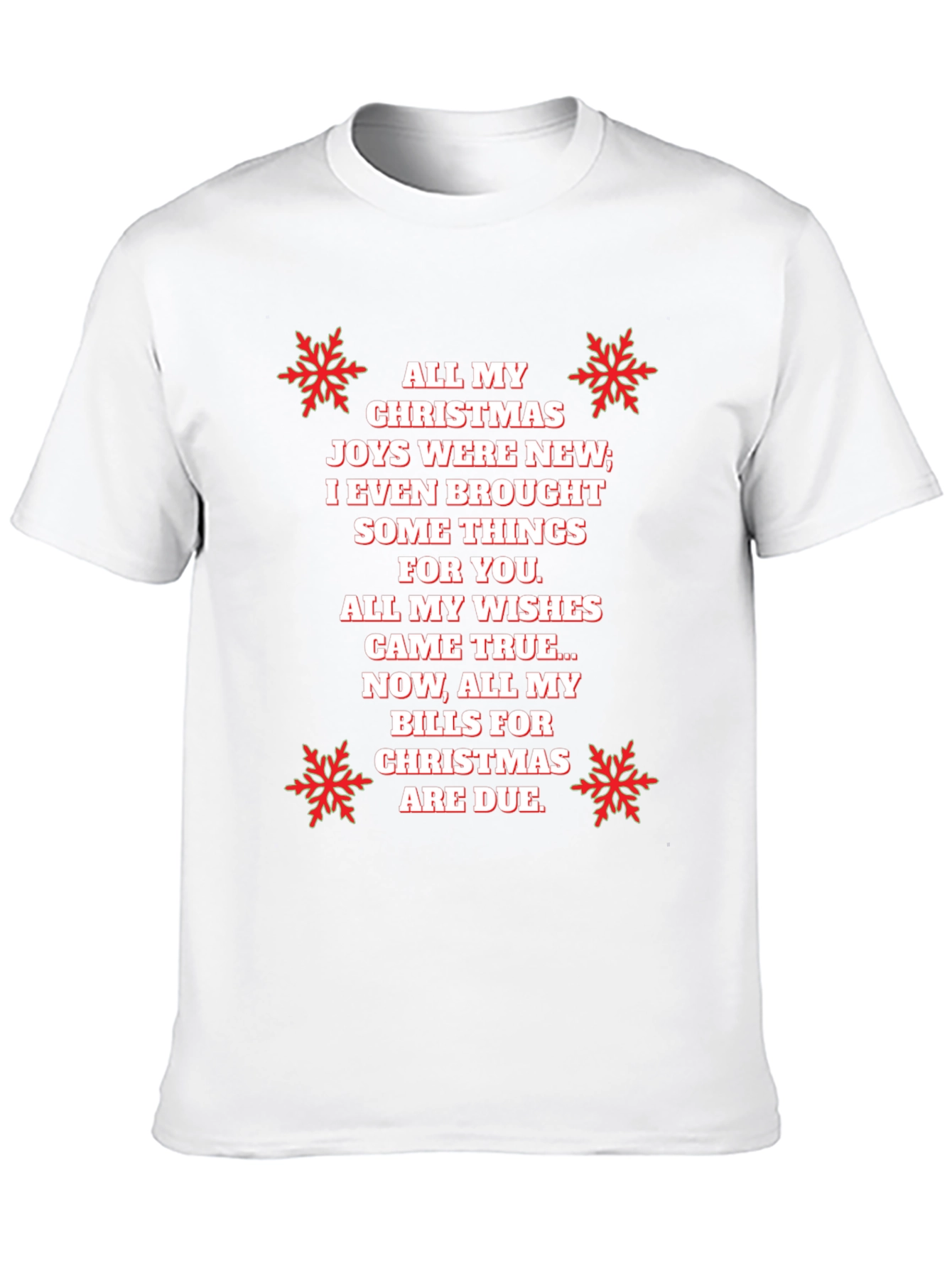 Funny Christmas Bills T-Shirt - Holiday Humor Tee
