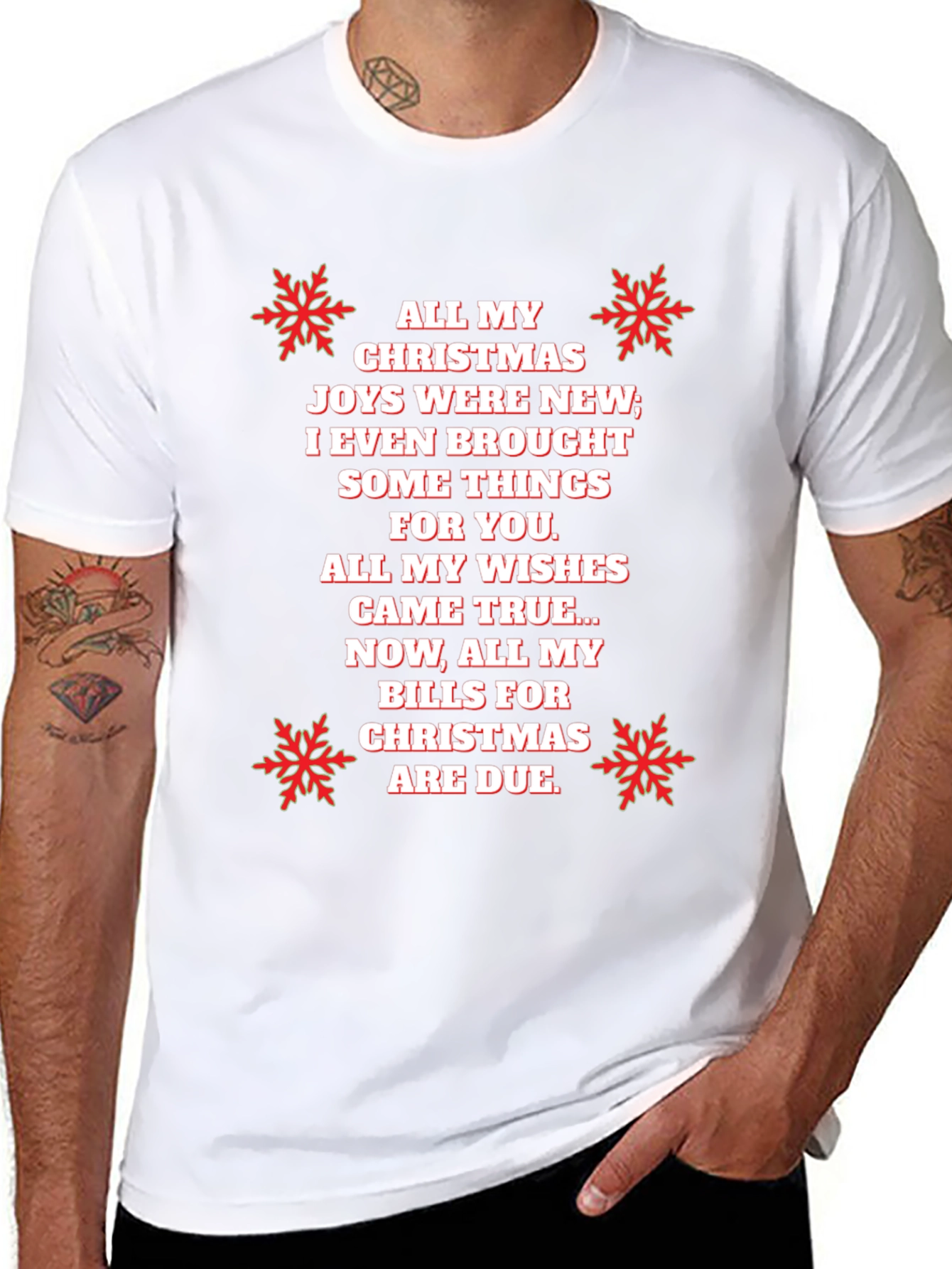 Funny Christmas Bills T-Shirt - Holiday Humor Tee