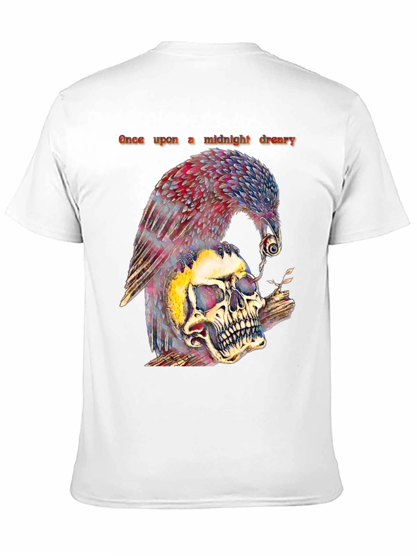 Raven and Skull Graphic T-Shirt - Midnight Dreary
