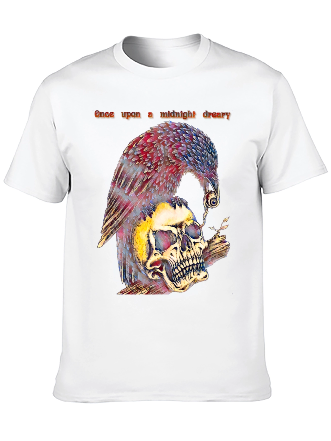 Raven and Skull Graphic T-Shirt - Midnight Dreary