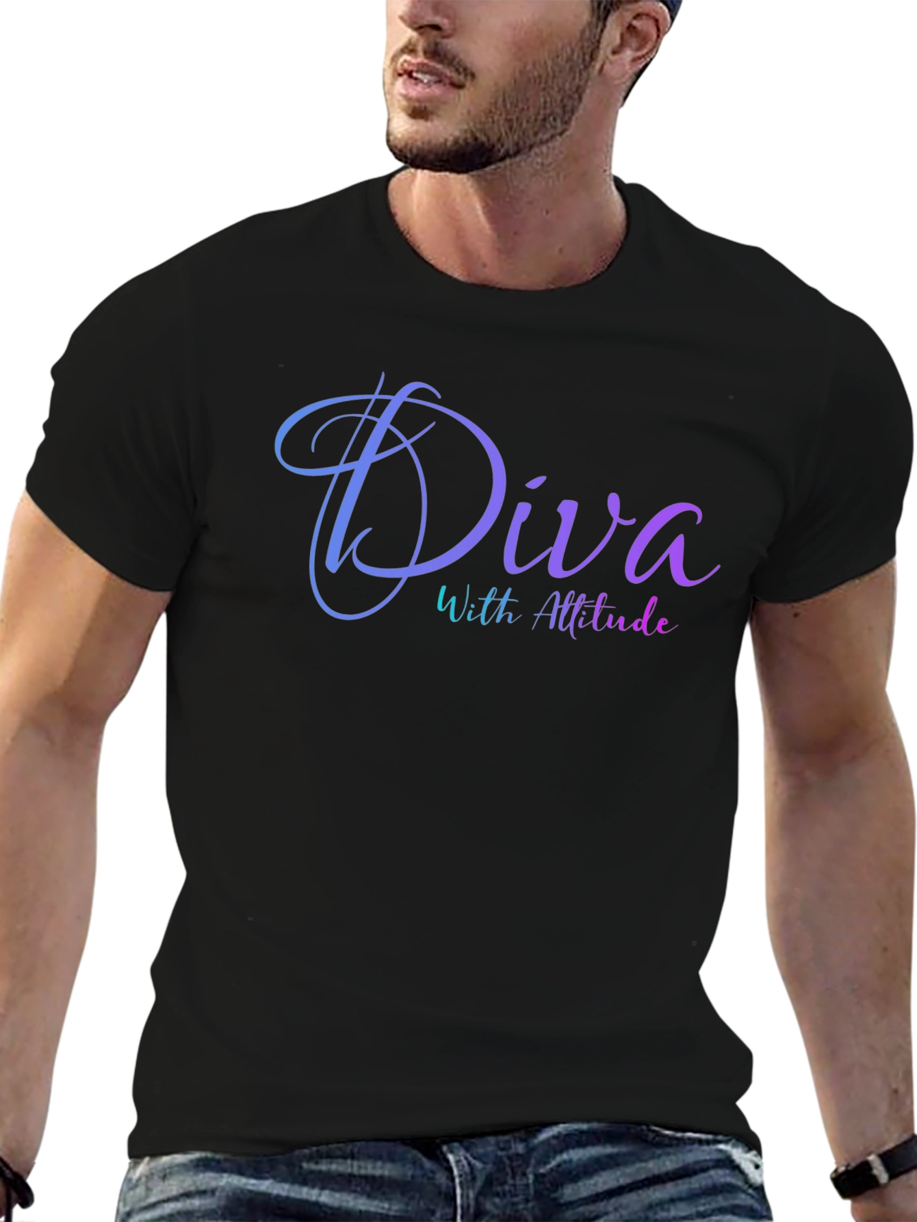 Diva With Attitude Black T-Shirt
