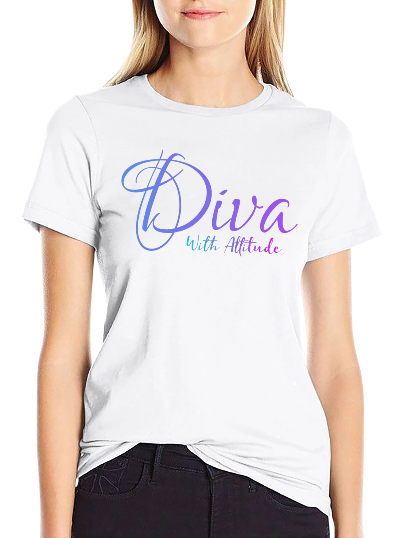 Diva With Attitude Black T-Shirt