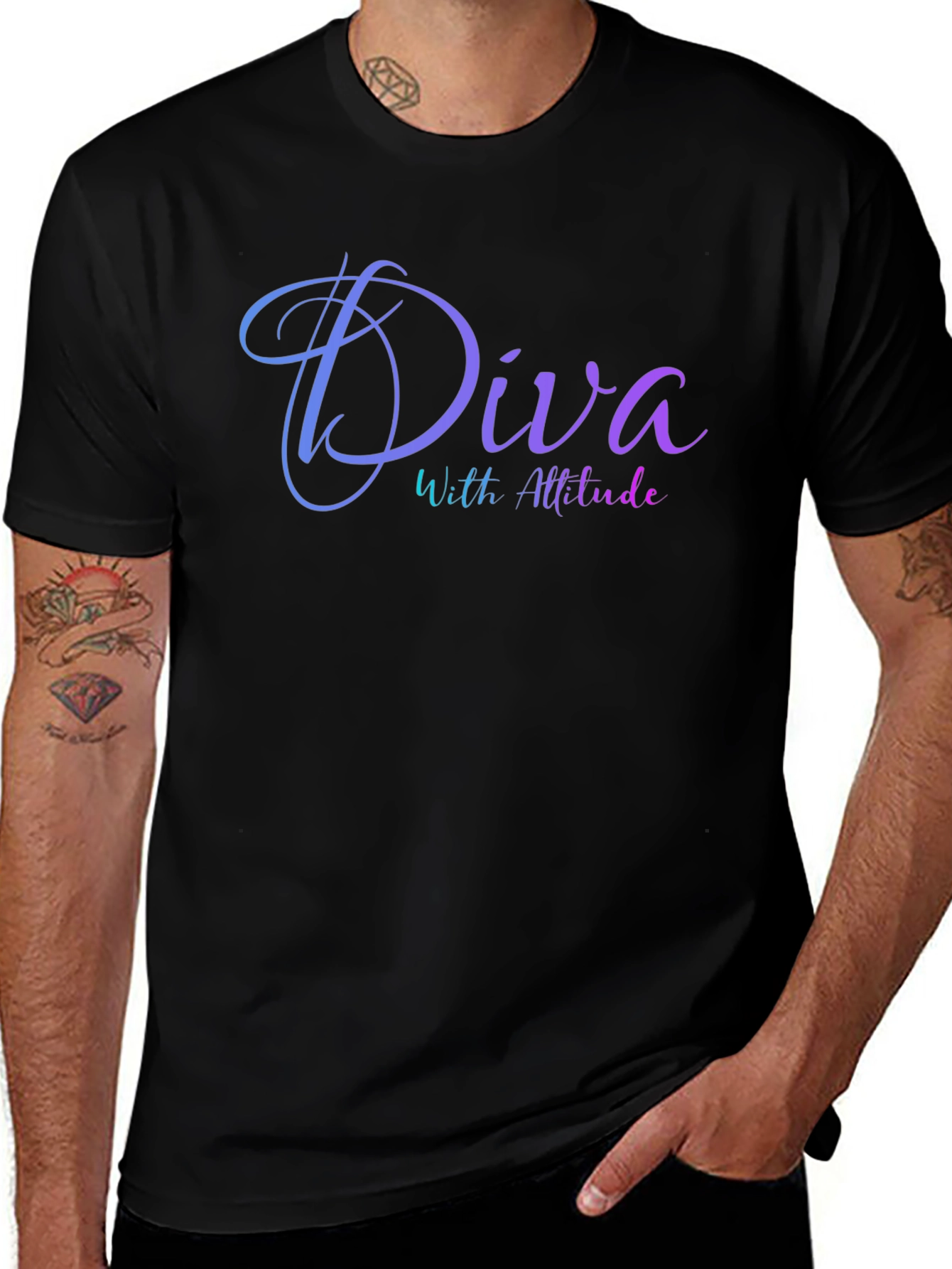 Diva With Attitude Black T-Shirt
