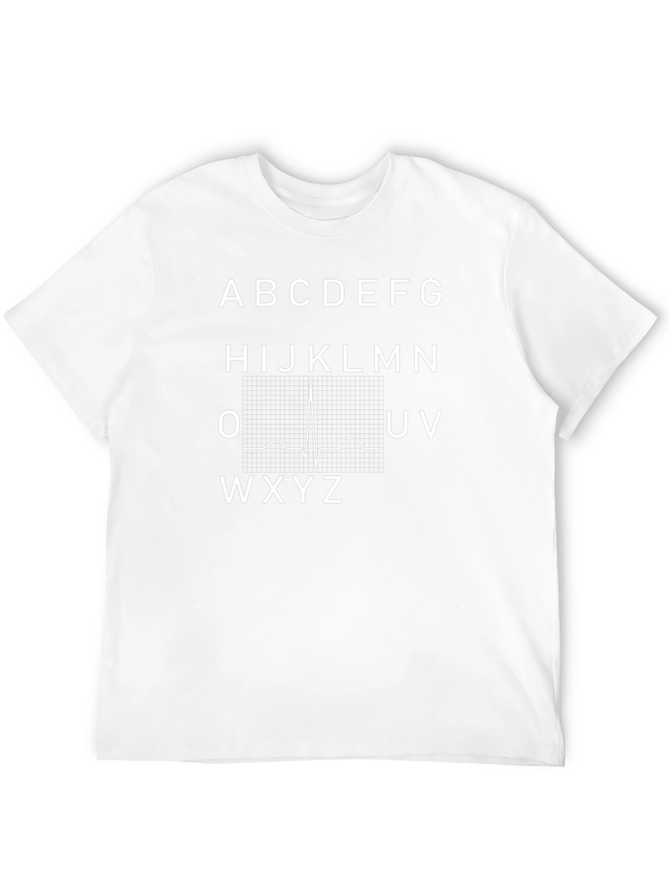 ECG Alphabet Black T-Shirt - Medical Fun