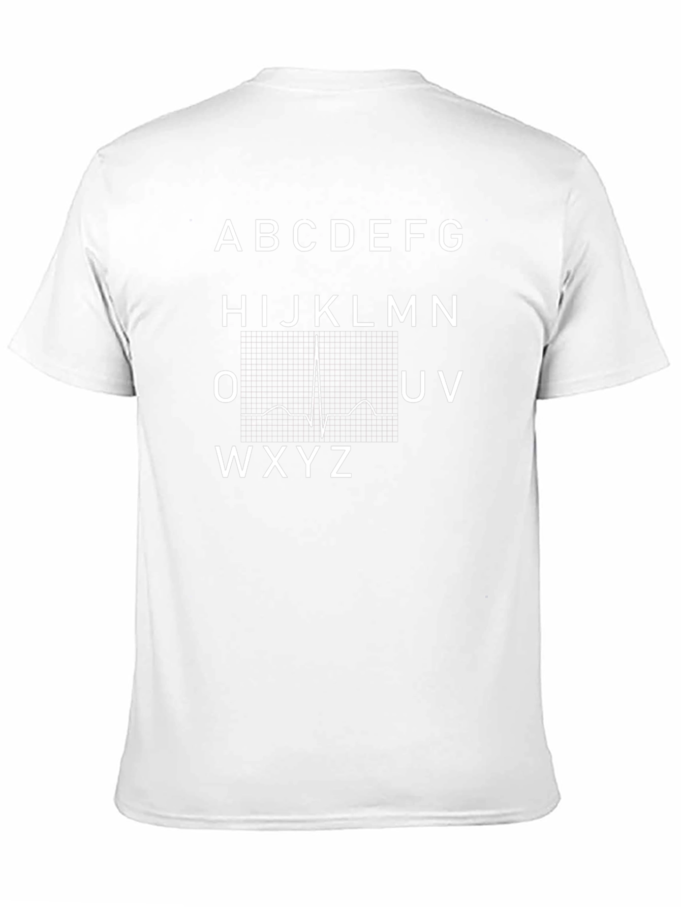 ECG Alphabet Black T-Shirt - Medical Fun