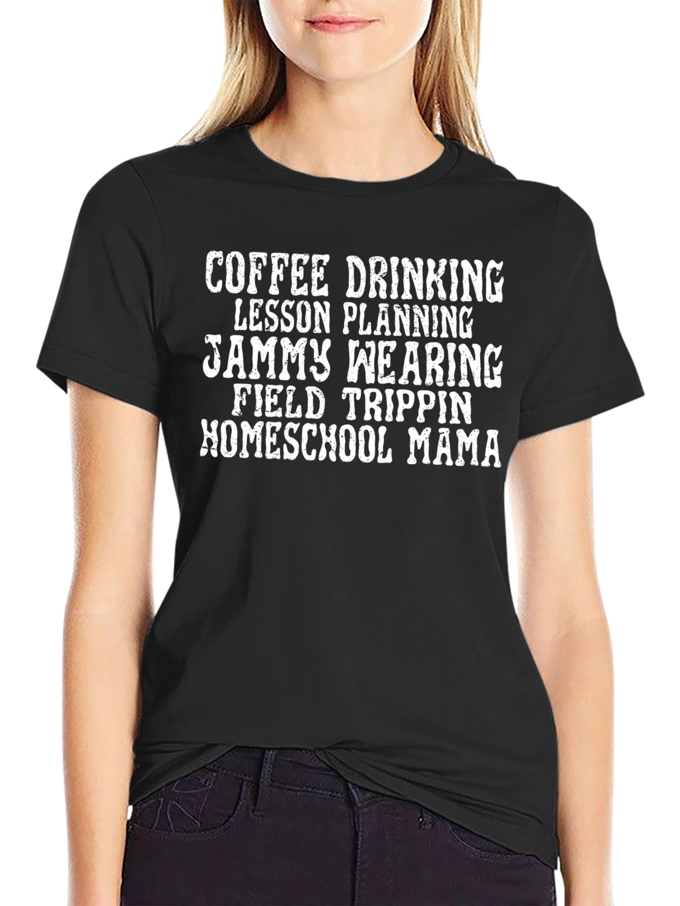 Coffee Drinking Homeschool Mama T-Shirt